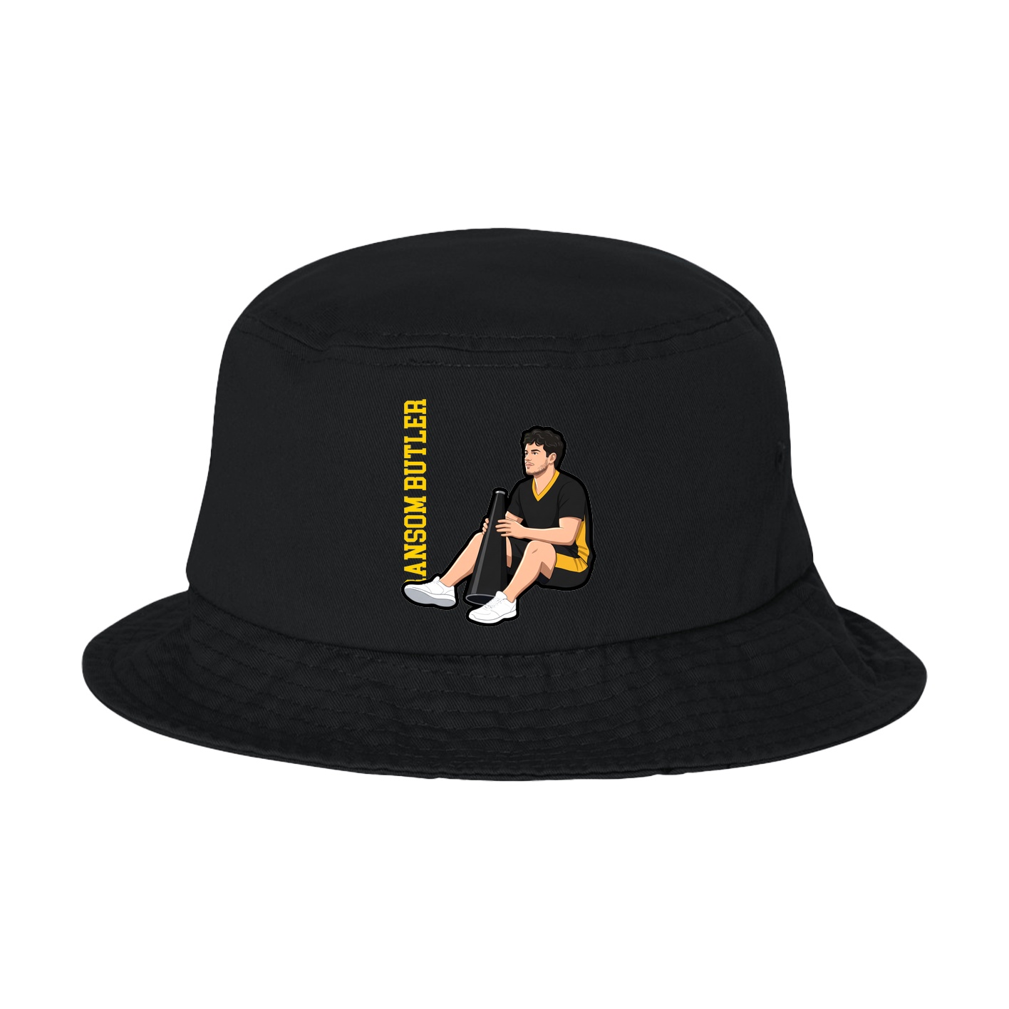 Bucket Cap — Name Vertical in Black