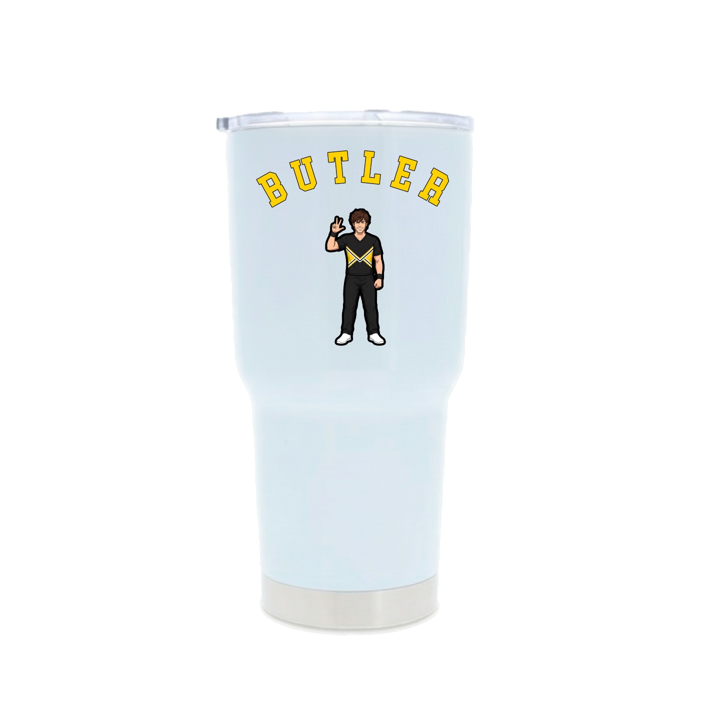 30oz Stainless Steel Tumbler — Shirsey Arch in White