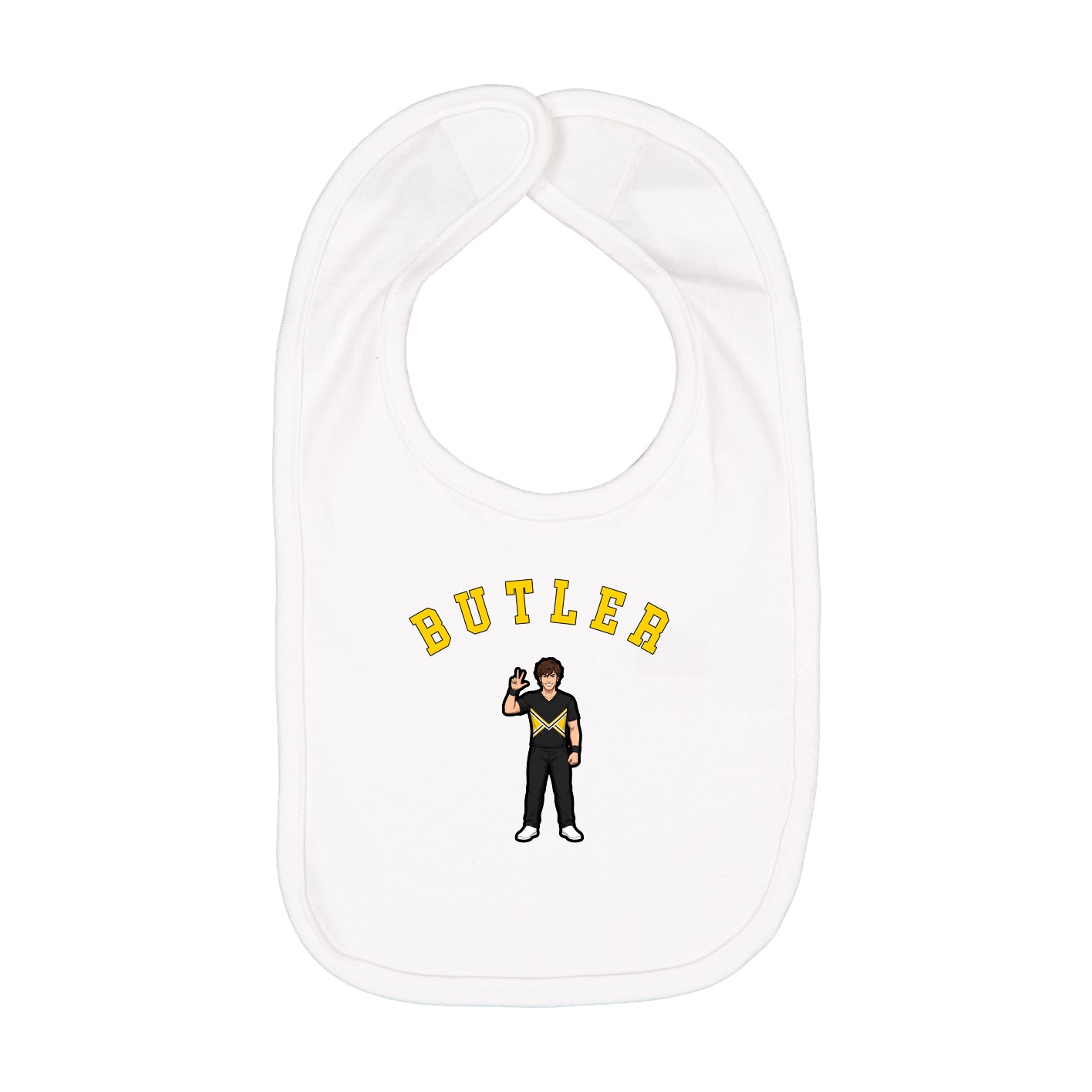 Infant Bib — Shirsey Arch in White