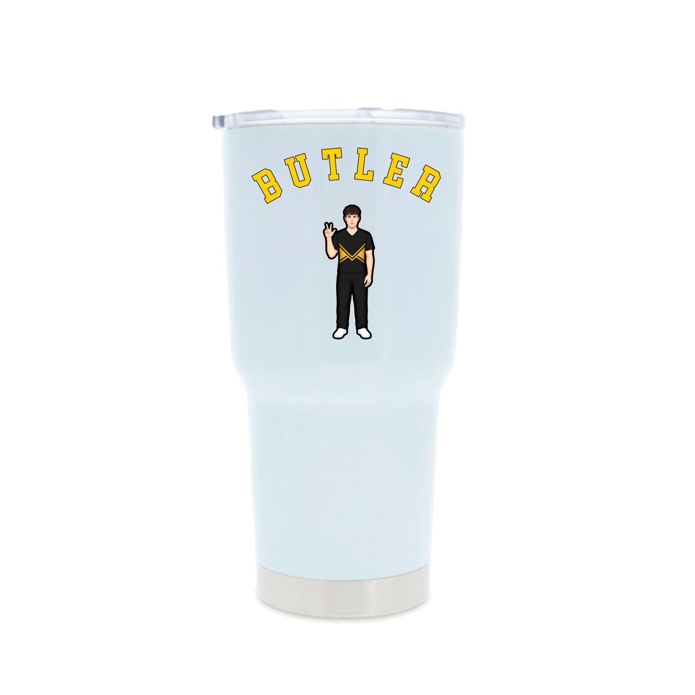 30oz Stainless Steel Tumbler — Shirsey Arch in White