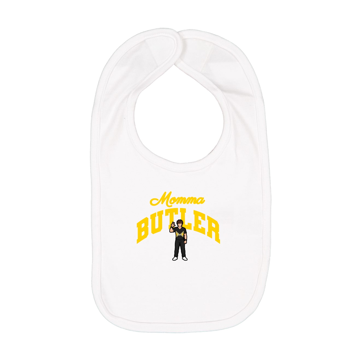 Infant Bib — Mothers Day Arch in White
