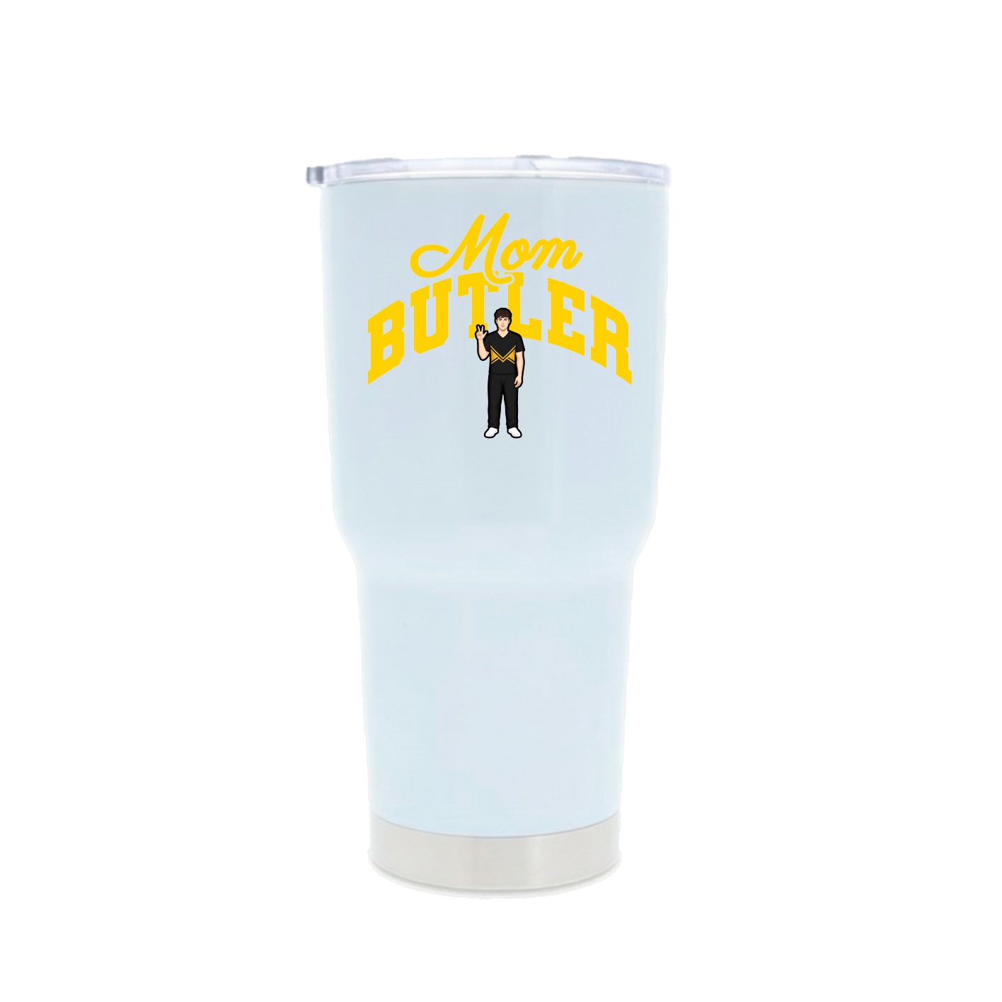 30oz Stainless Steel Tumbler — Mothers Day Arch in White