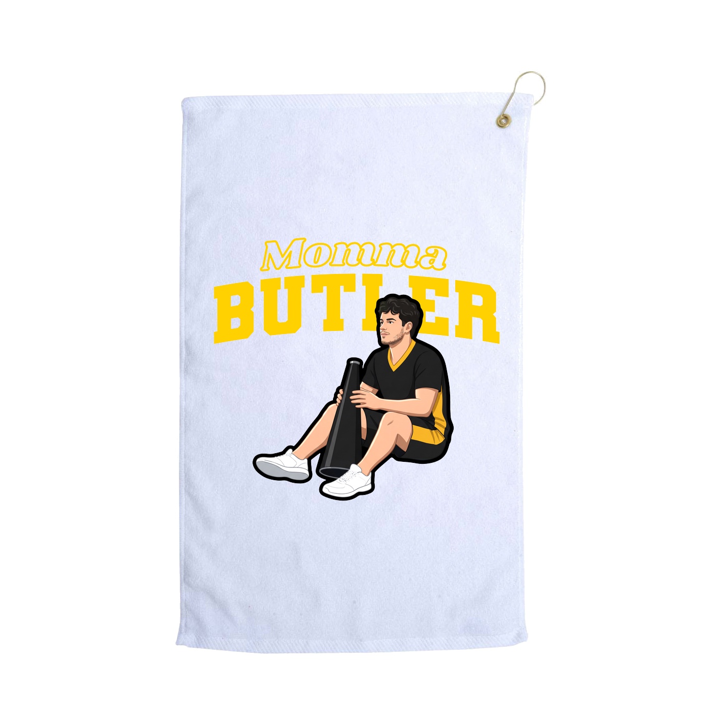 Golf Towel — Mothers Day Block in White