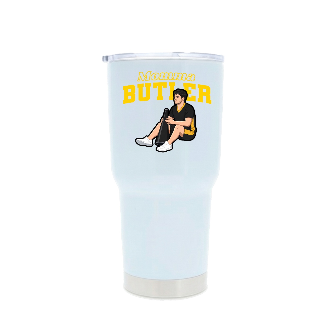 30oz Stainless Steel Tumbler — Mothers Day Block in White