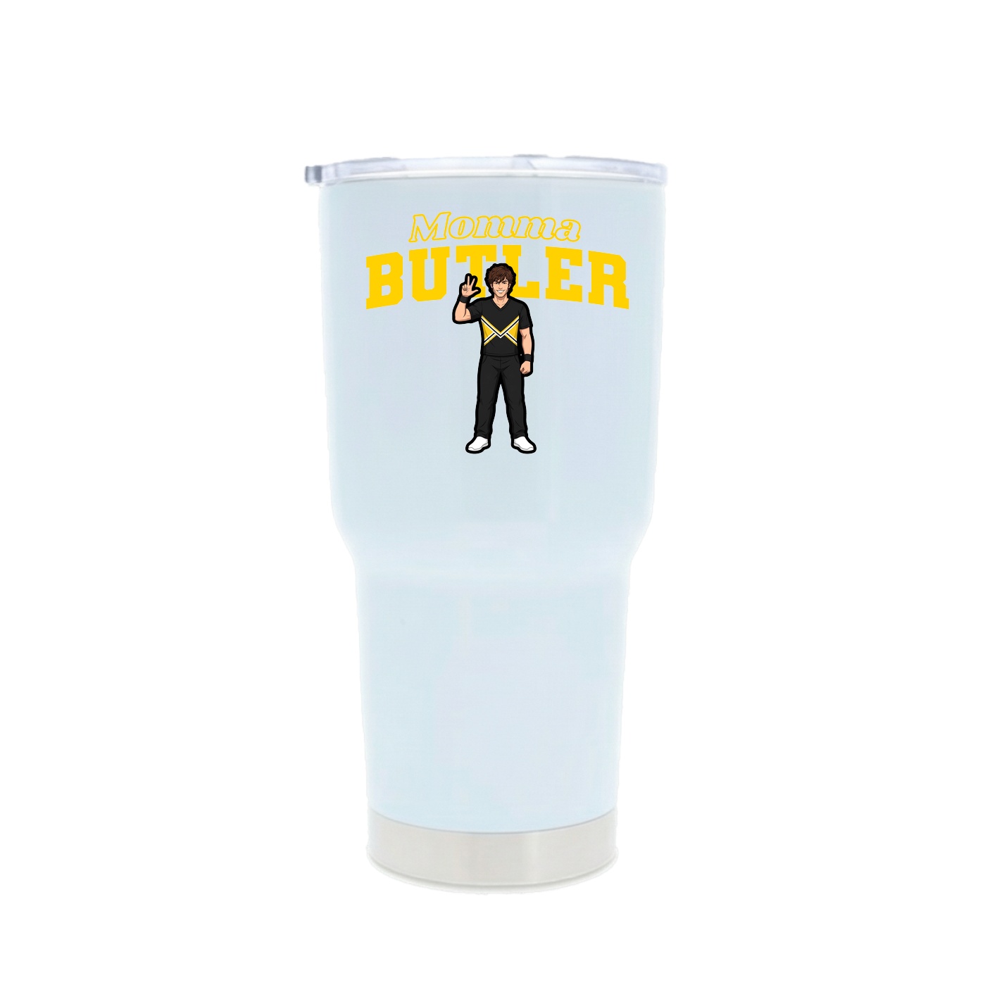 30oz Stainless Steel Tumbler — Mothers Day Block in White