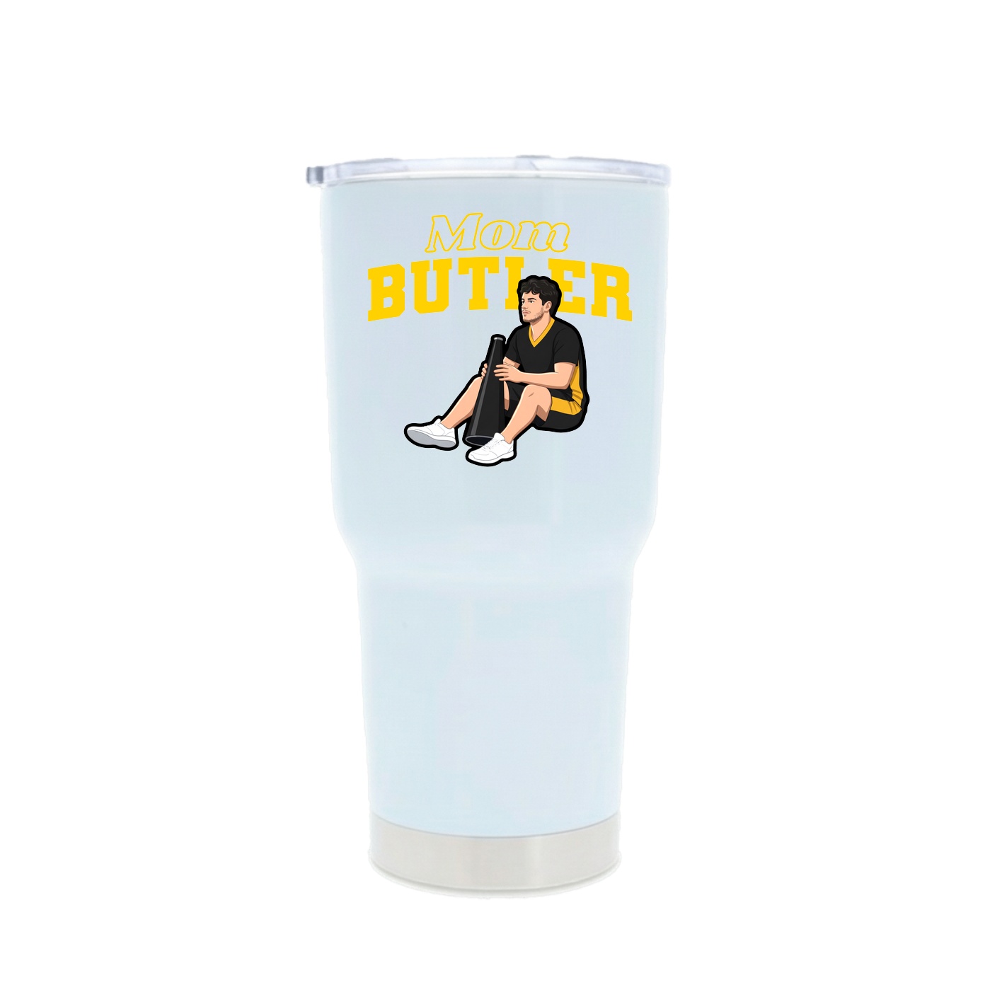 30oz Stainless Steel Tumbler — Mothers Day Block in White