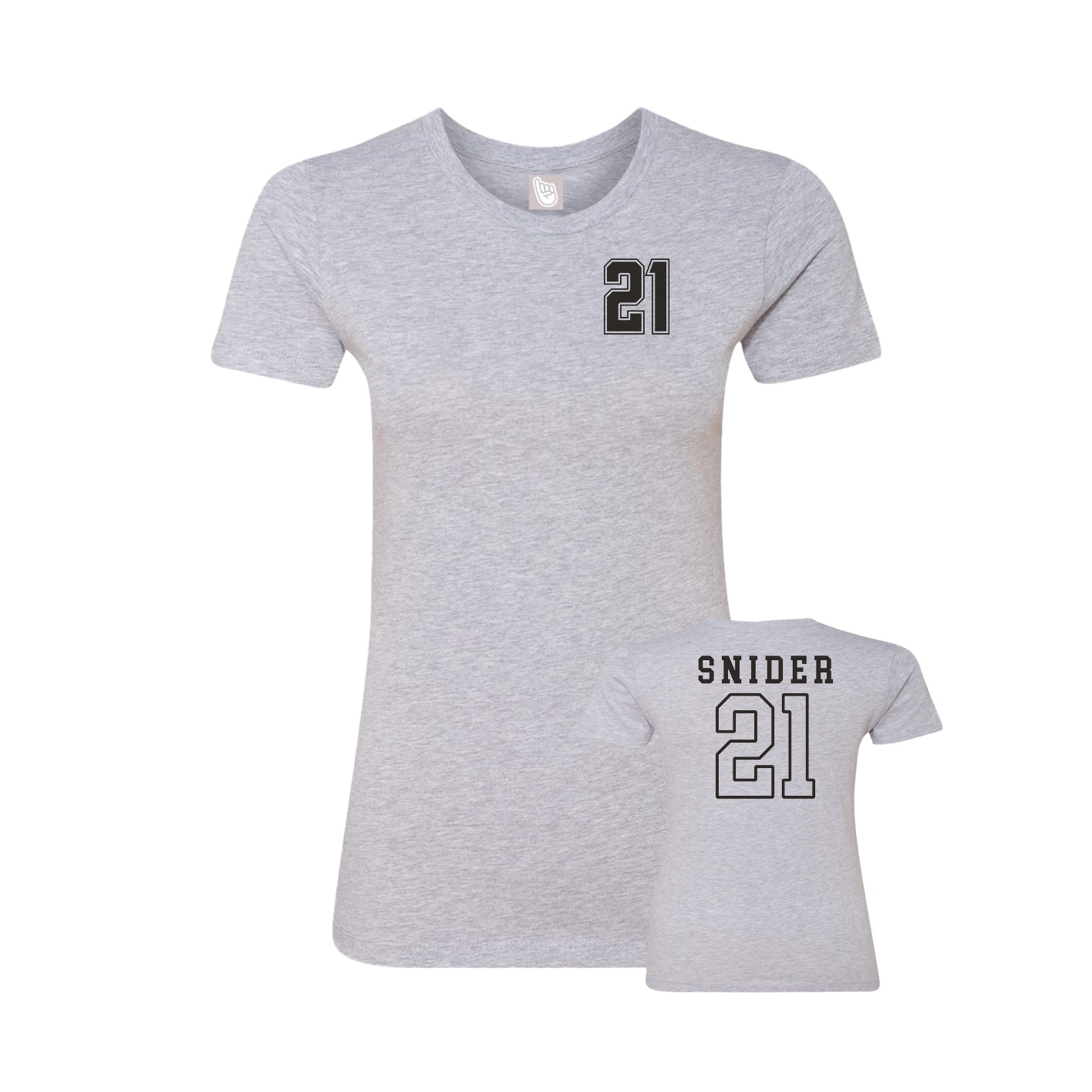 Womens Tee — Chest Back in Grey