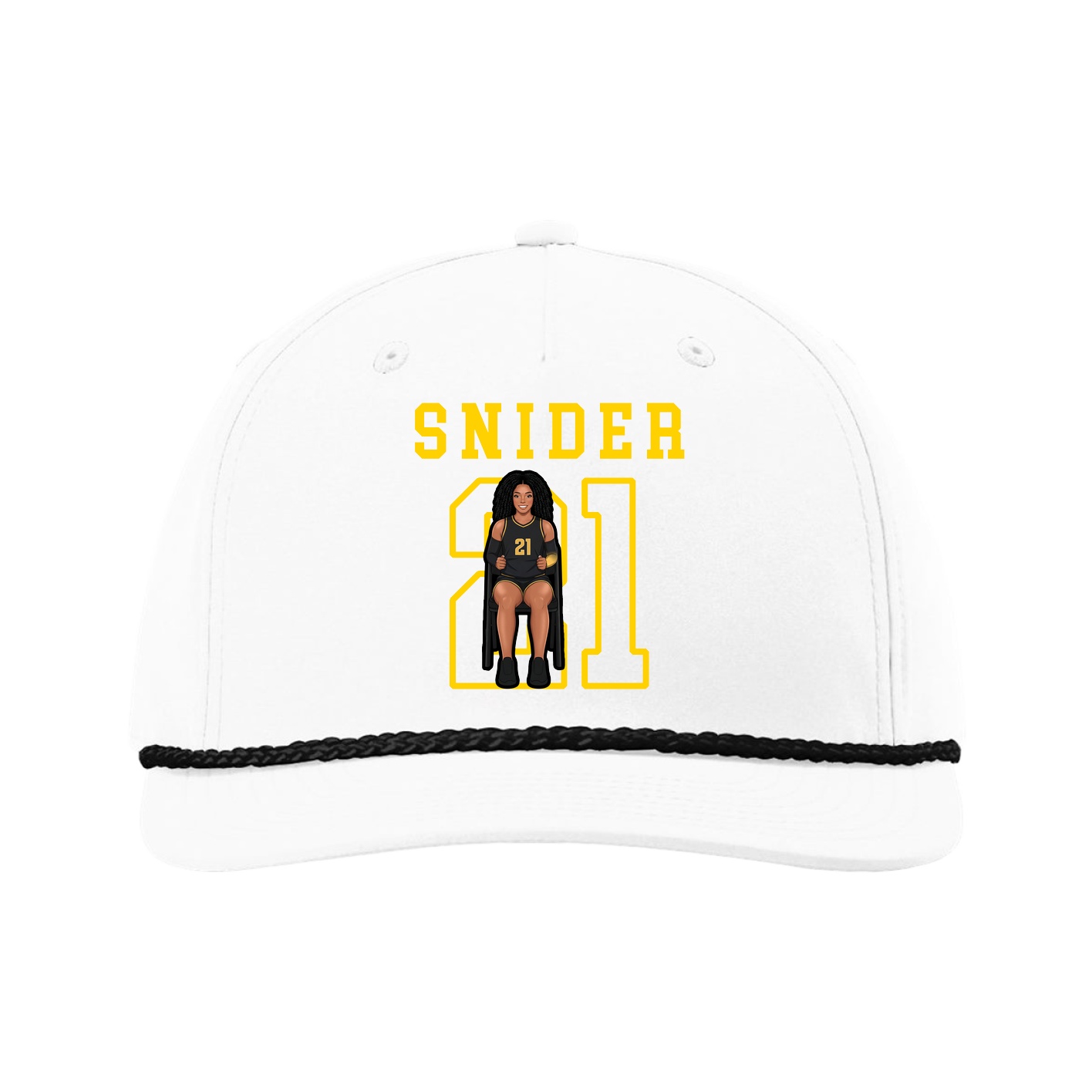Five-Panel Classic Rope Cap — Shirsey in White
