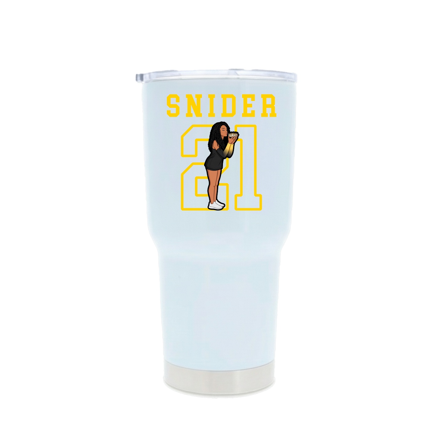 30oz Stainless Steel Tumbler — Shirsey in White