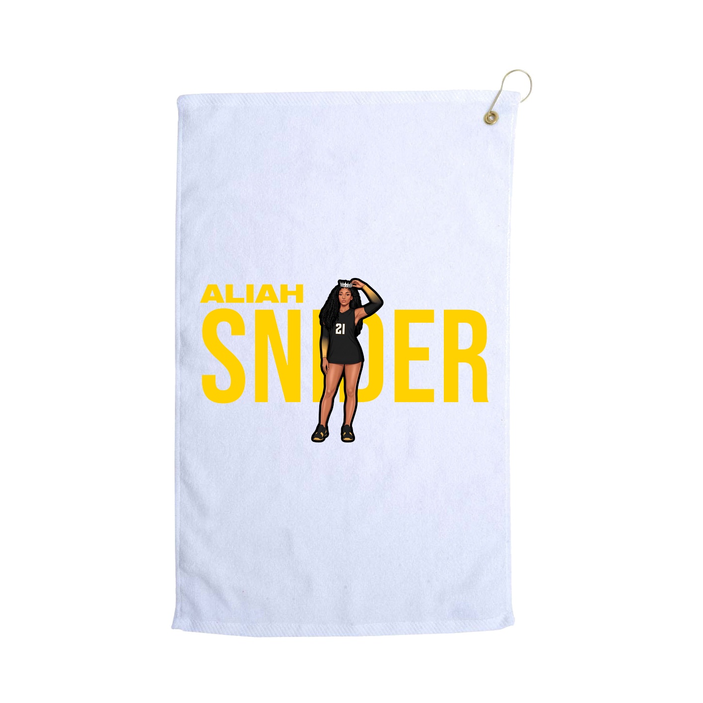 Golf Towel — Player Name in White