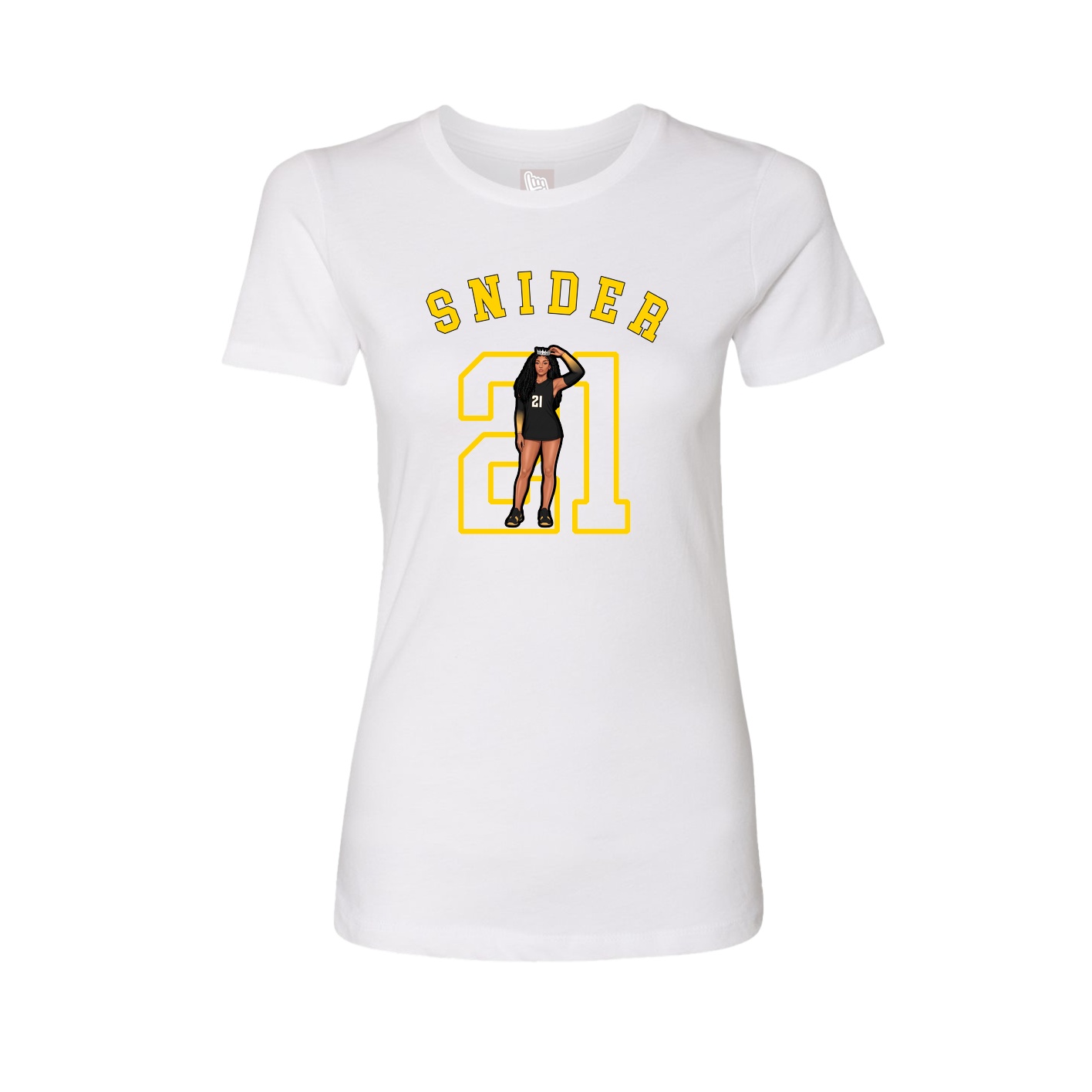 Fitted Women's Tee — Shirsey Arch in White