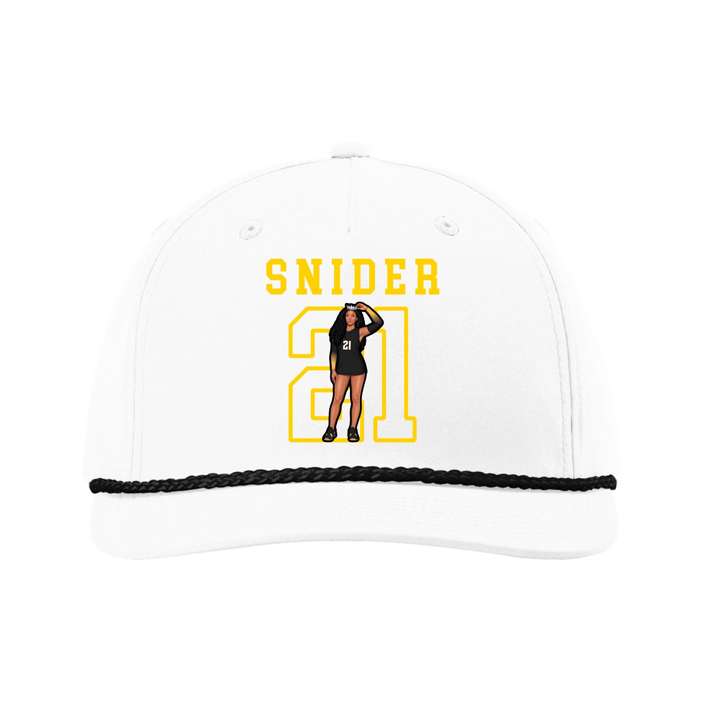 Five-Panel Classic Rope Cap — Shirsey in White