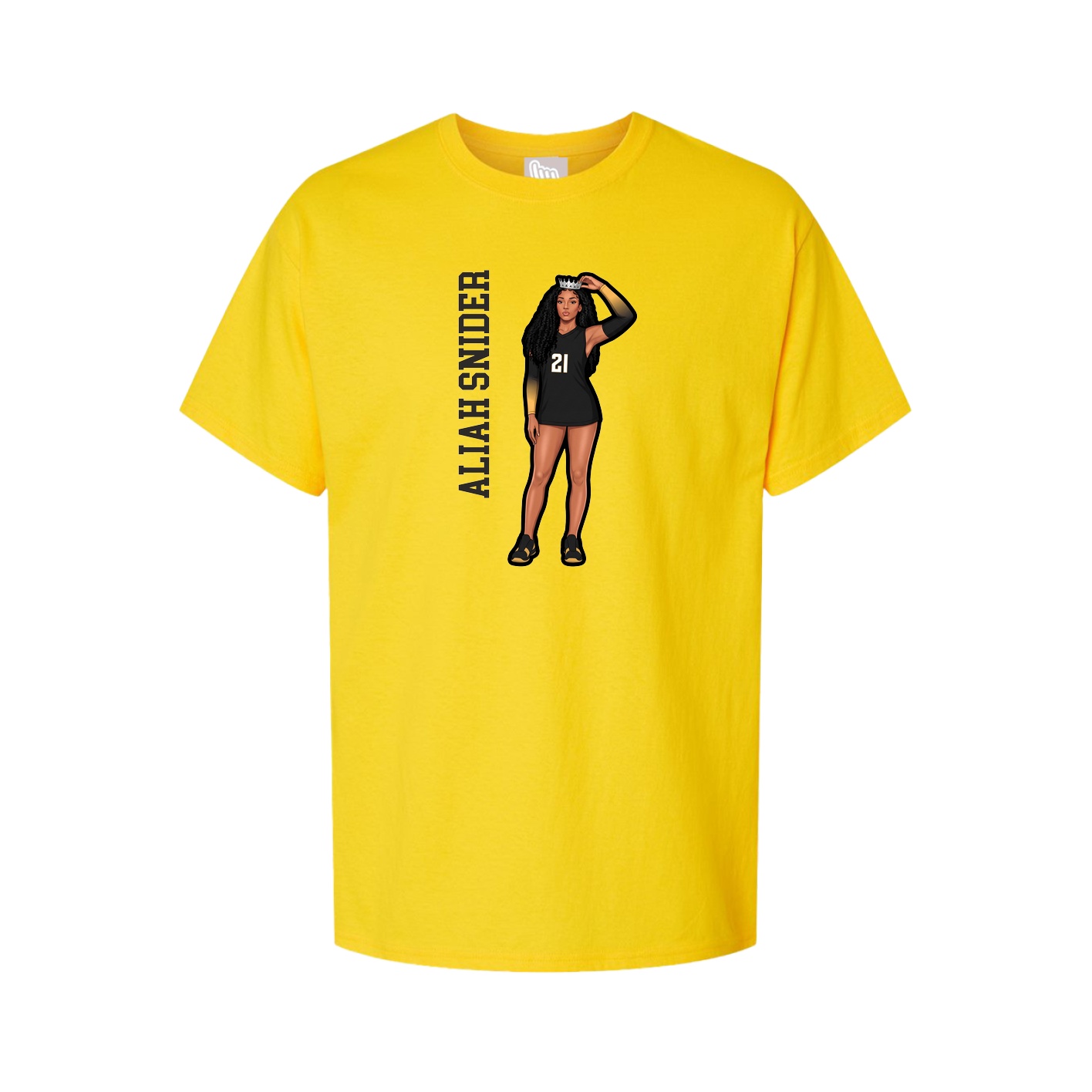 Tee — Name Vertical in Gold