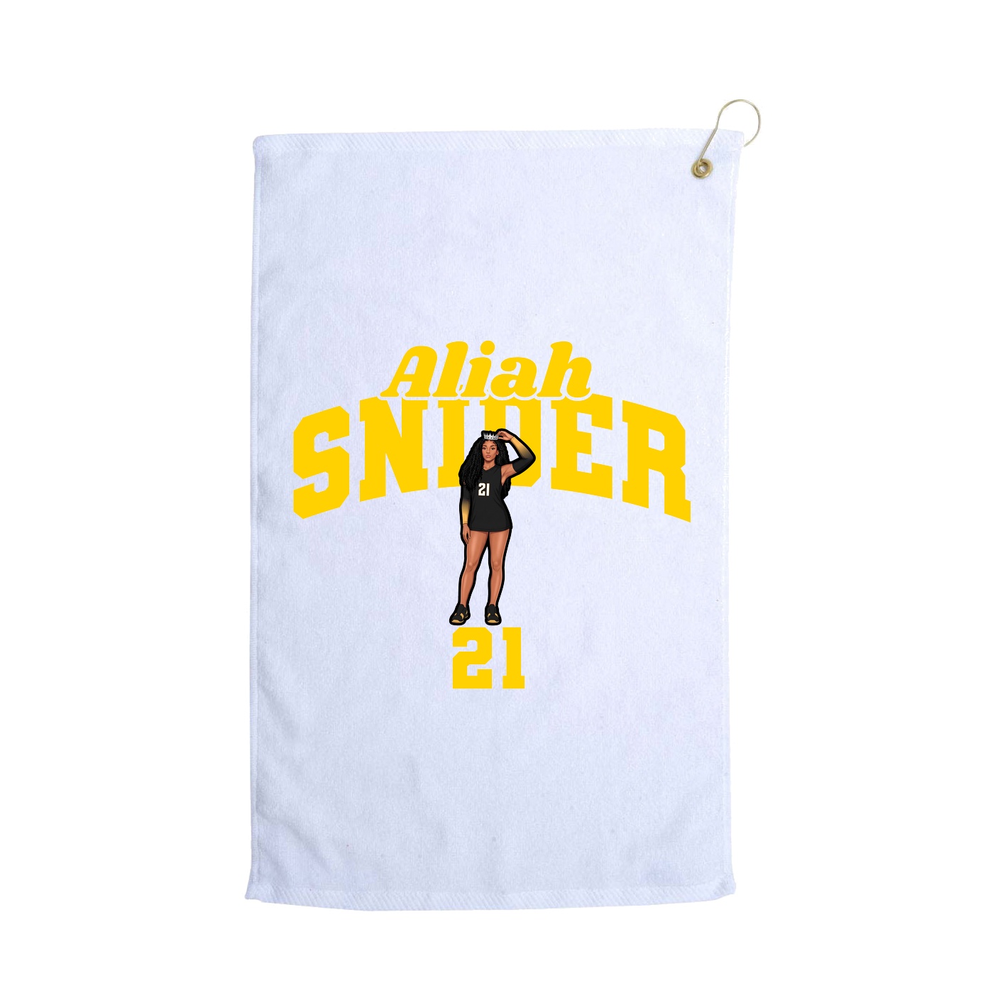 Golf Towel — Signature Arch in White