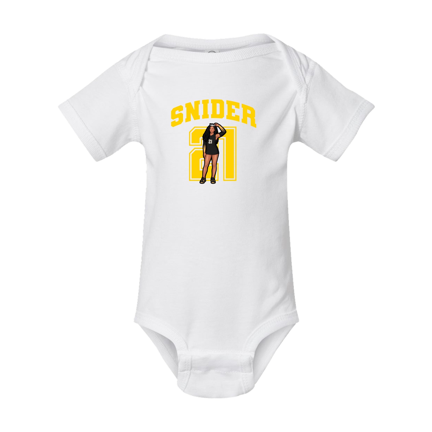 Baby Onesie — Number in White