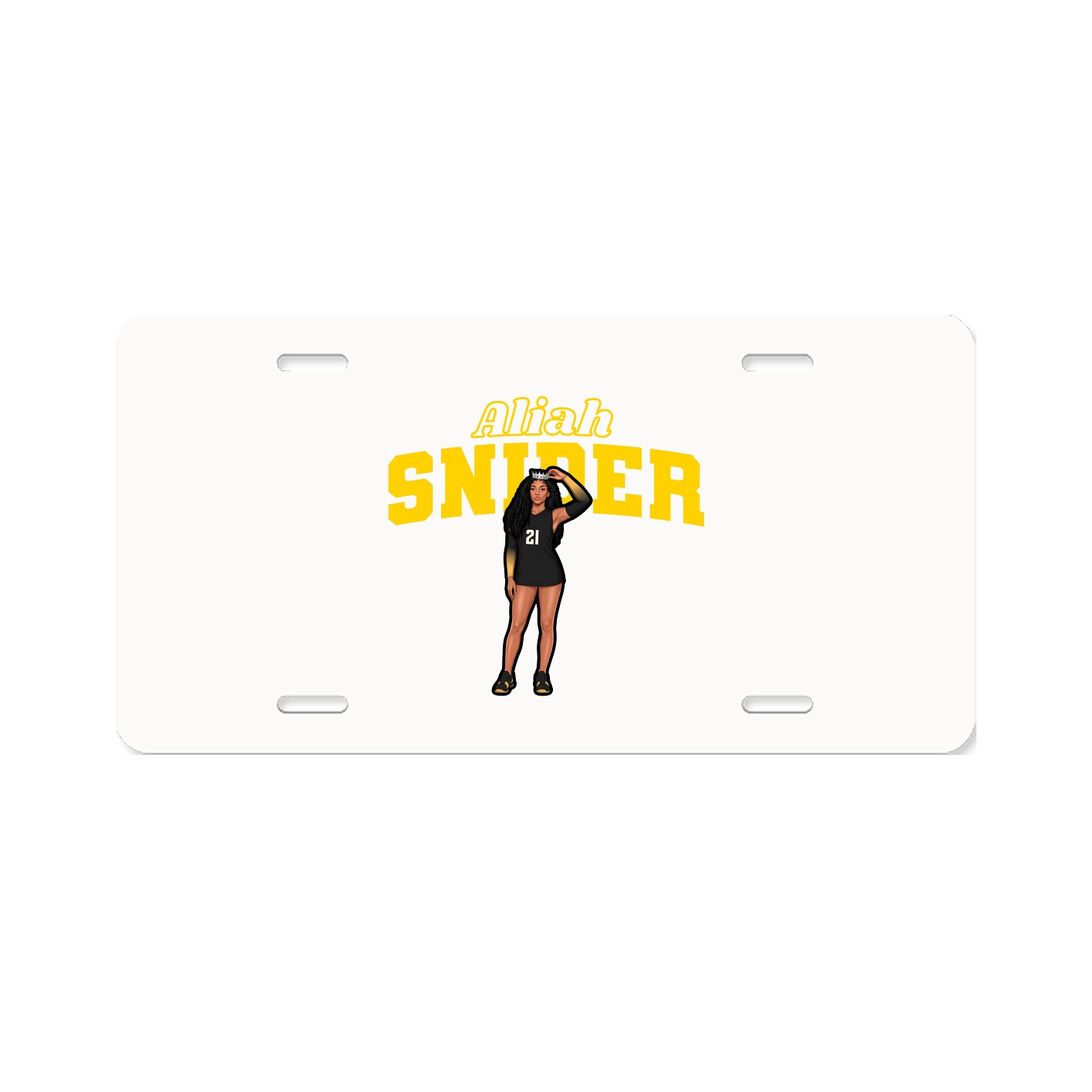 License Plate — Name Arch in Classic