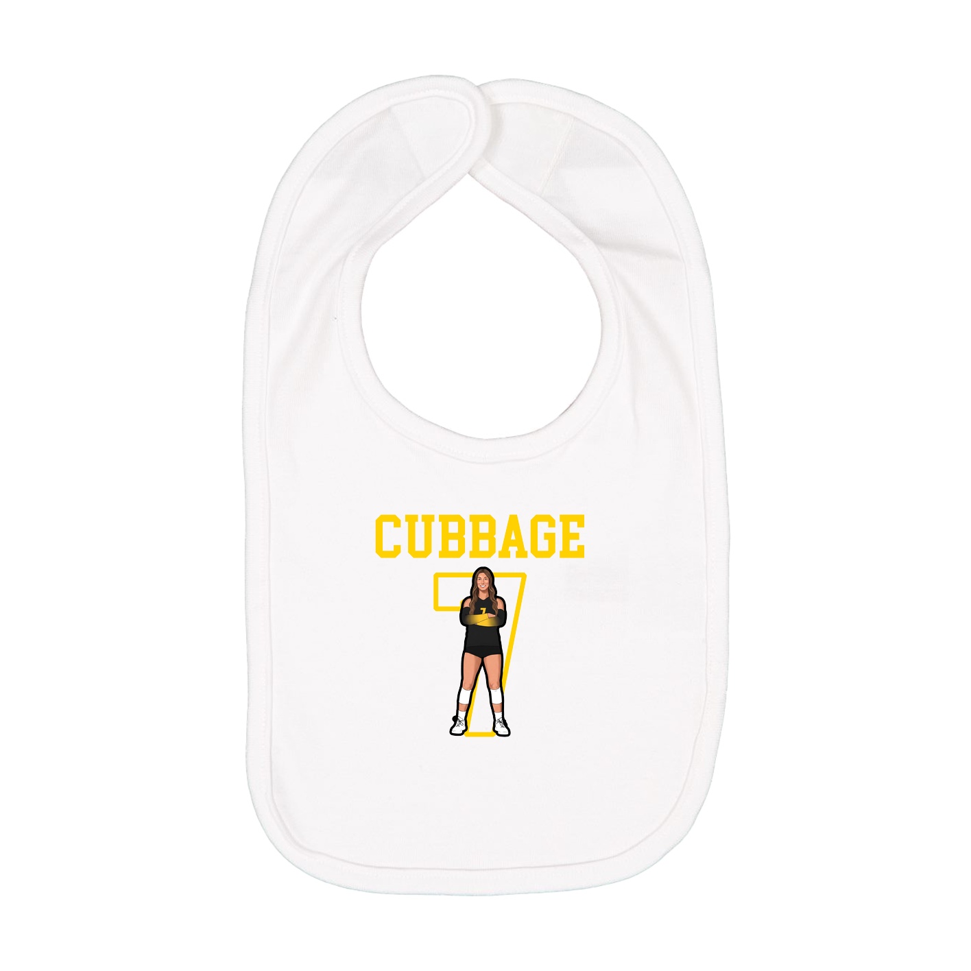 Infant Bib — Shirsey in White