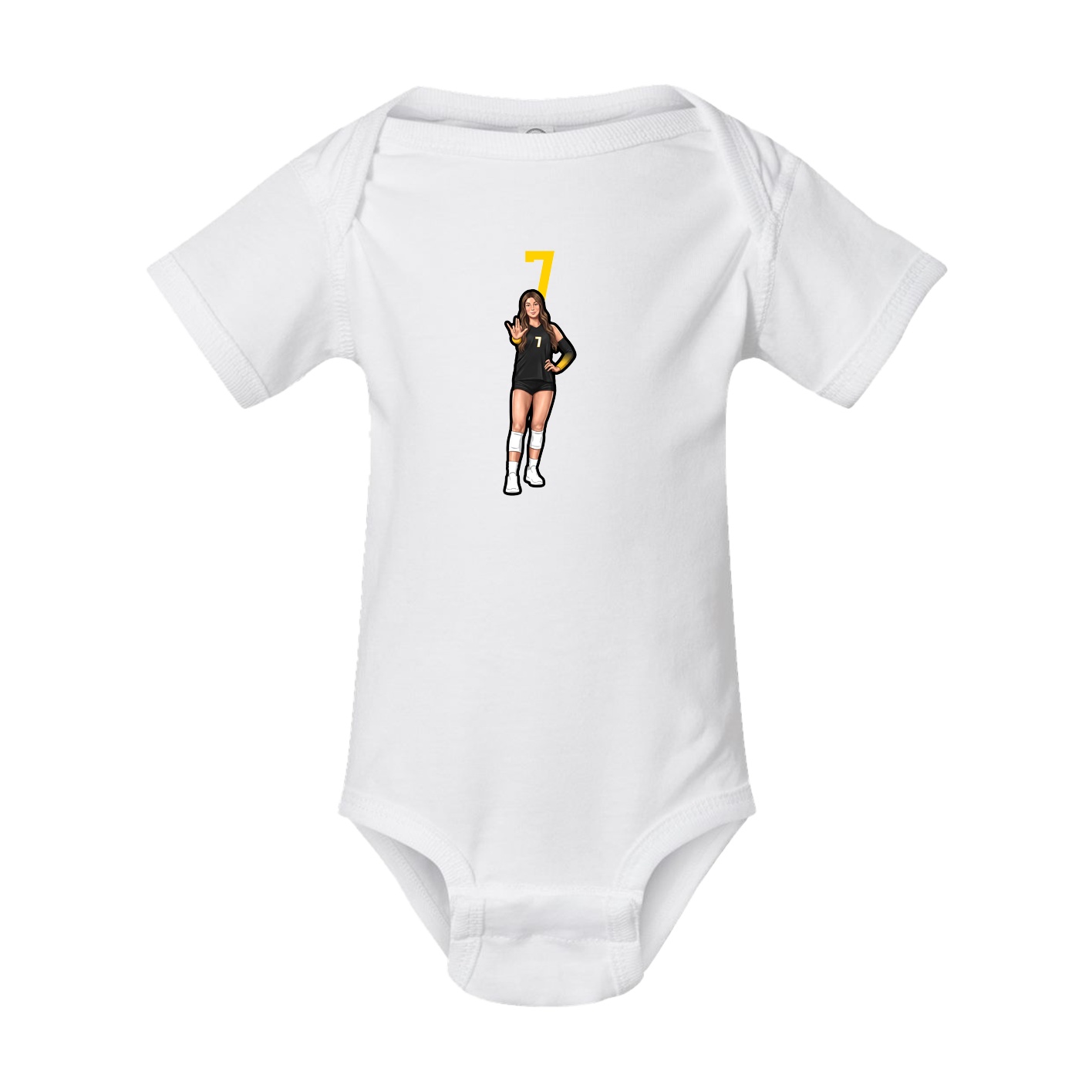 Baby Onesie — Number Top in White
