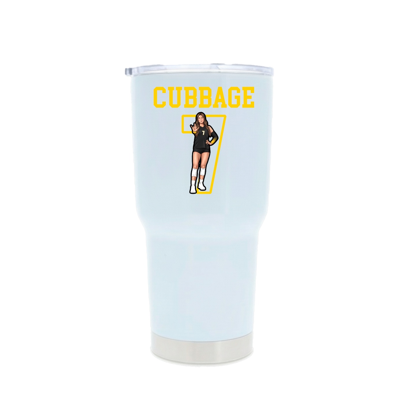 30oz Stainless Steel Tumbler — Shirsey in White