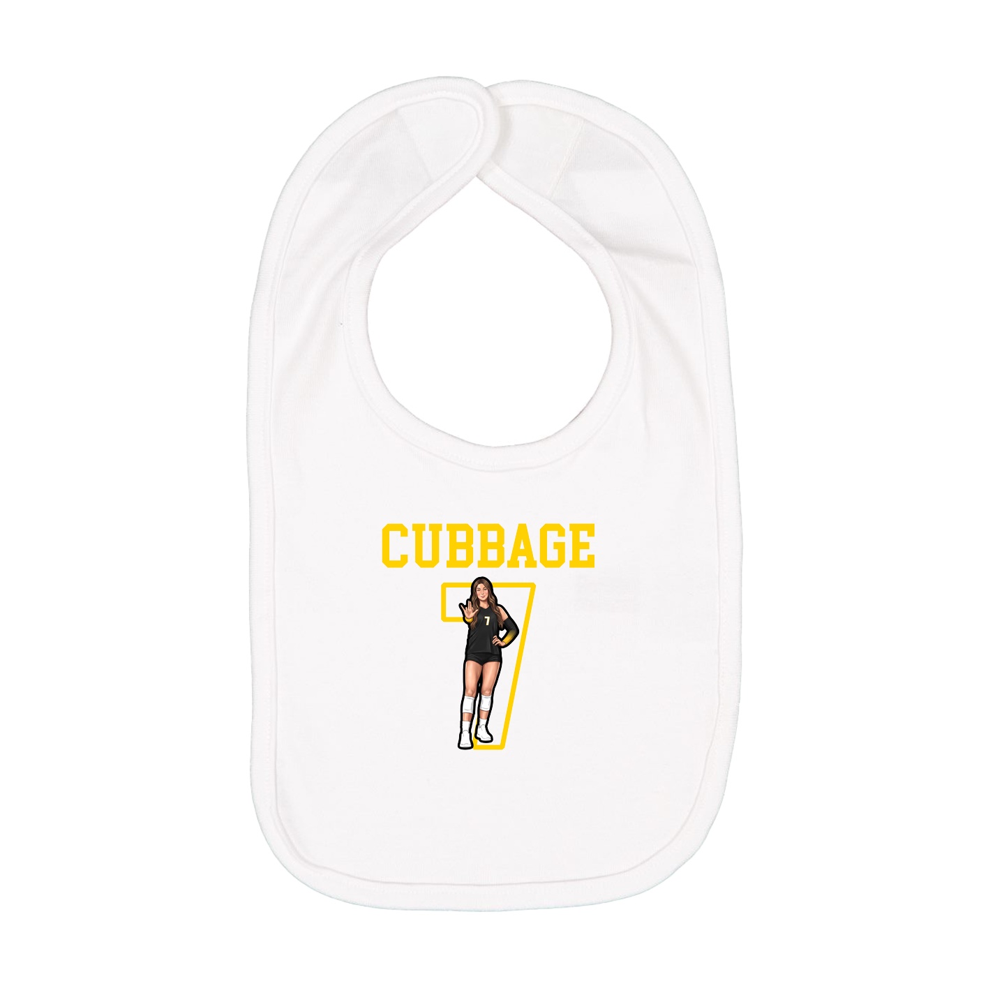 Infant Bib — Shirsey in White