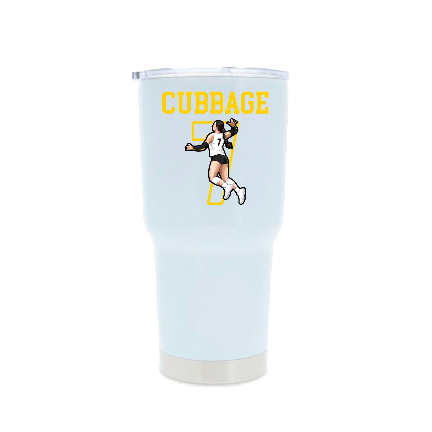 30oz Stainless Steel Tumbler — Shirsey in White