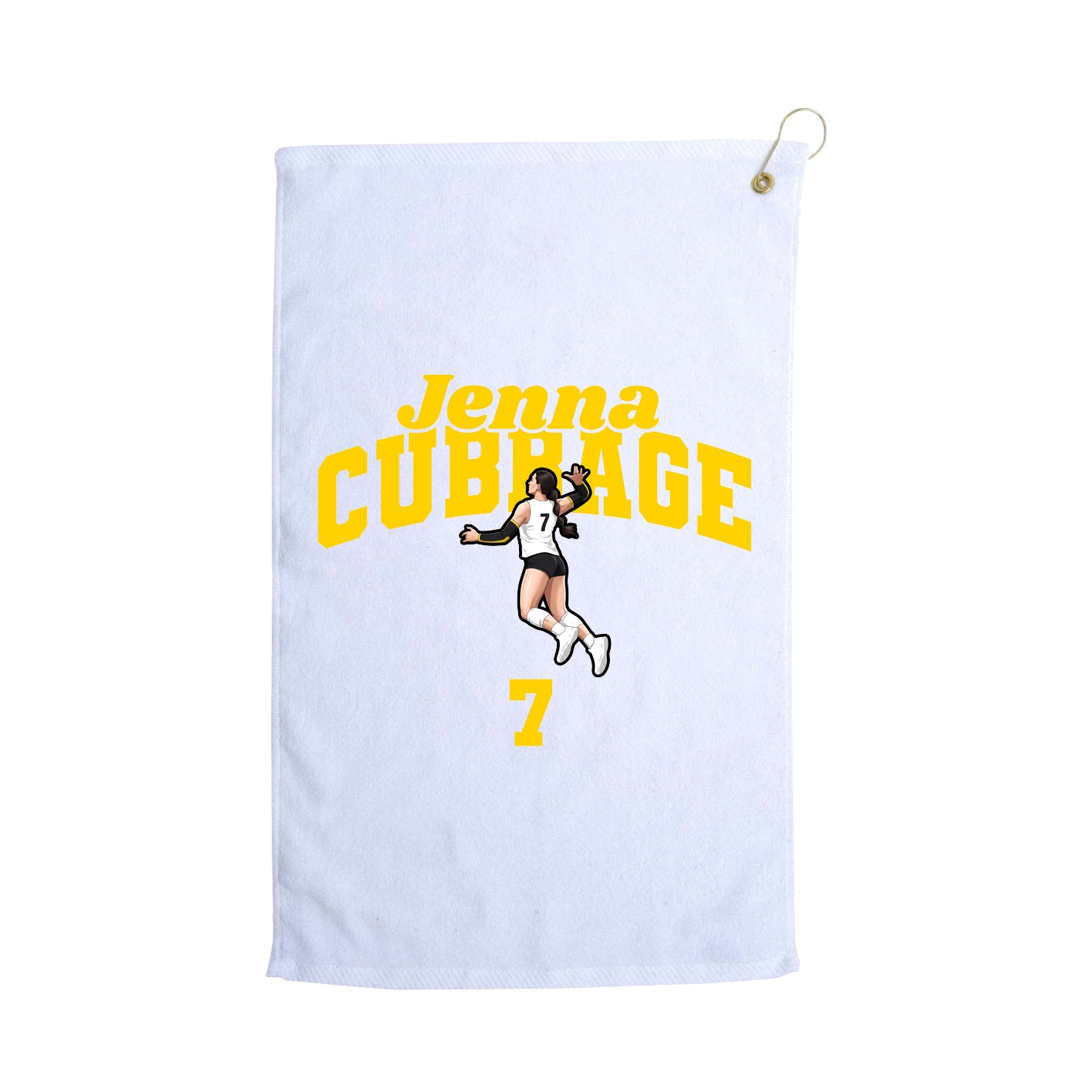 Golf Towel — Signature Arch in White