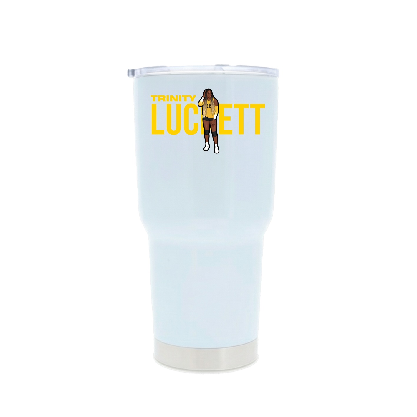 30oz Stainless Steel Tumbler — Player Name in White