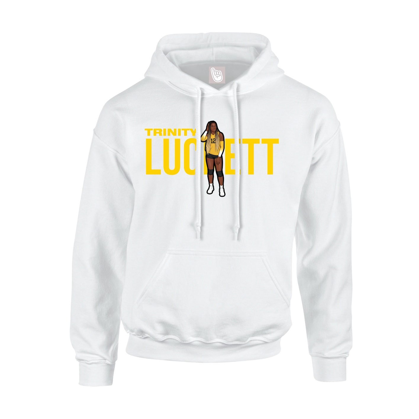 Youth Hoodie — Player Name in White