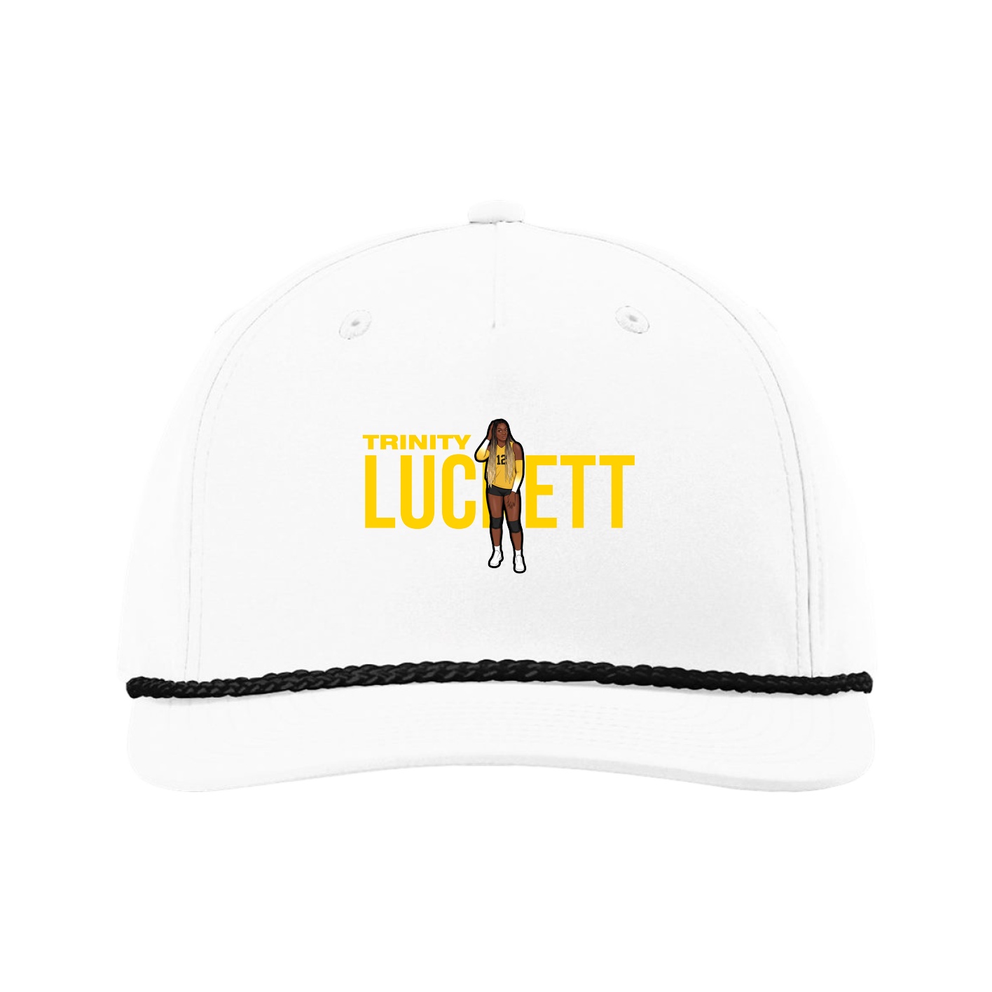 Five-Panel Classic Rope Cap — Player Name in White