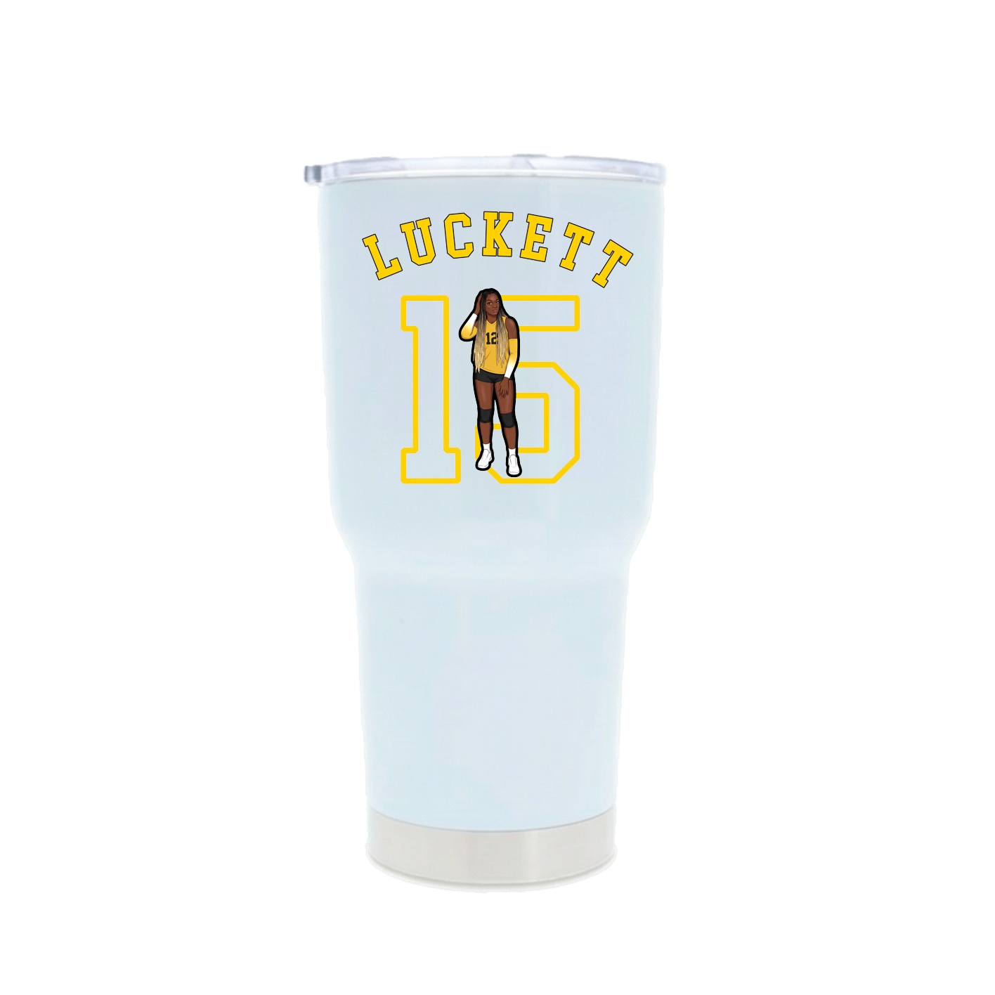 30oz Stainless Steel Tumbler — Shirsey Arch in White