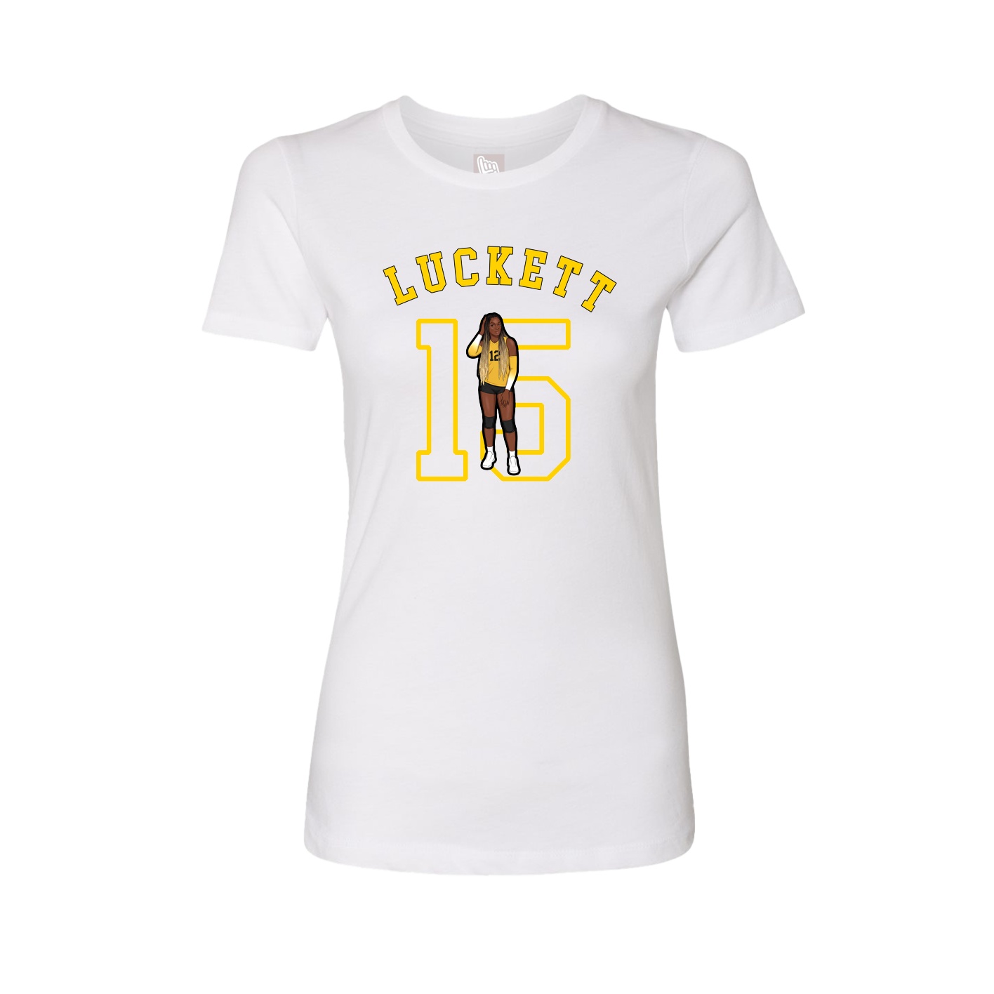 Fitted Women's Tee — Shirsey Arch in White