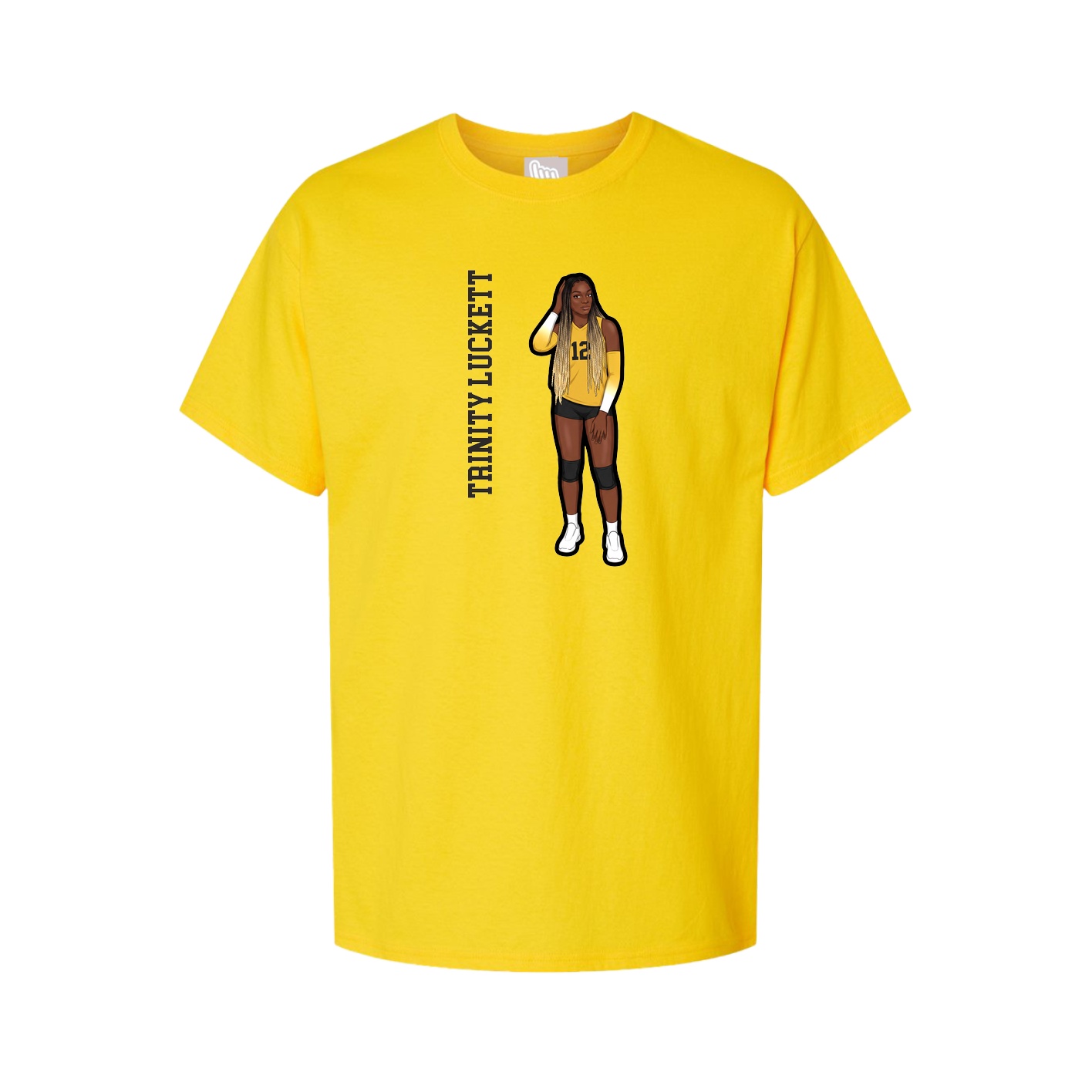 Tee — Name Vertical in Gold