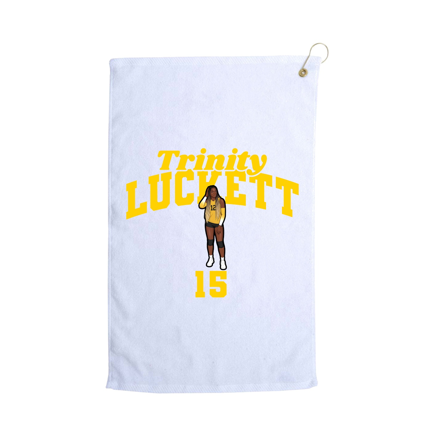 Golf Towel — Signature Arch in White