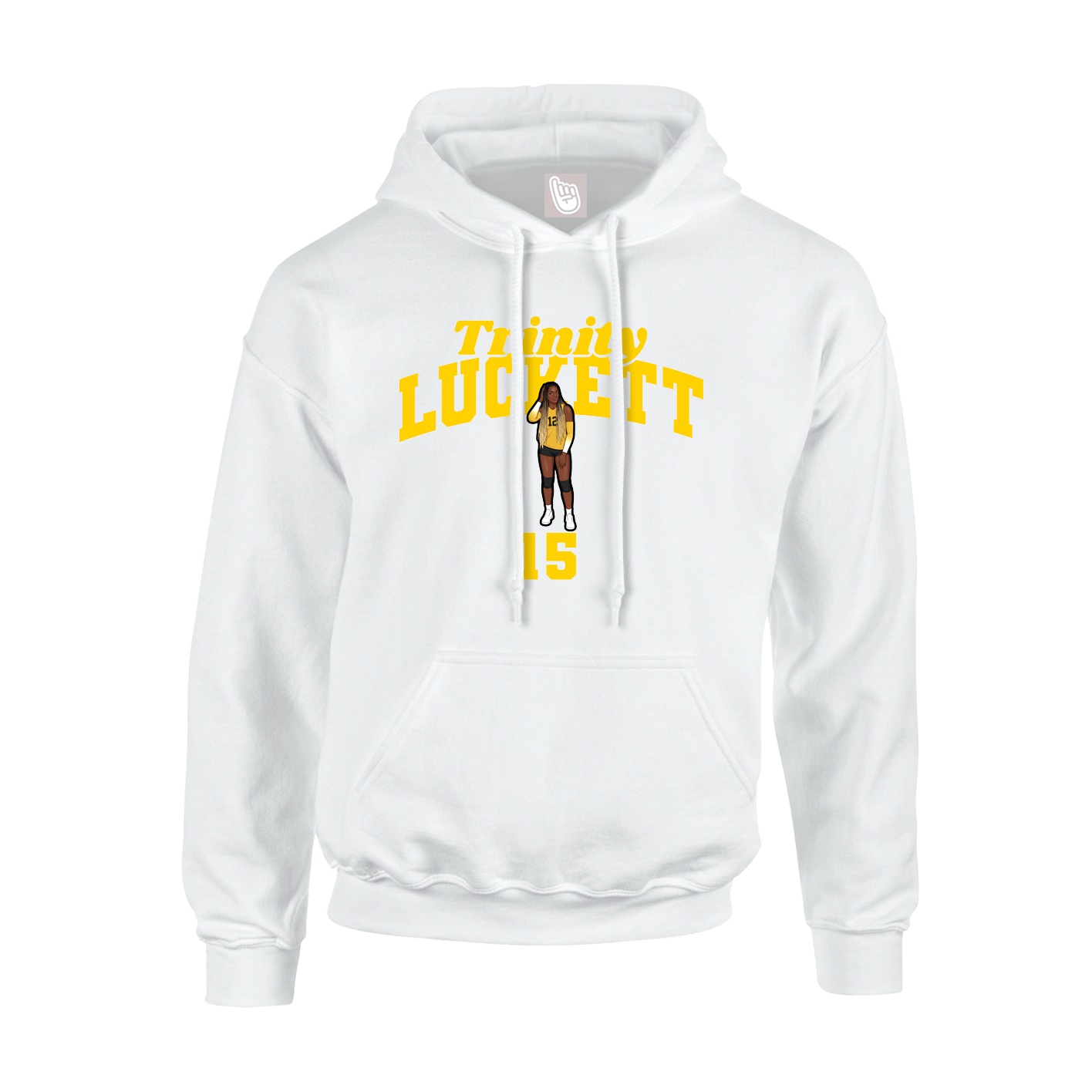 Hoodie — Signature Arch in White