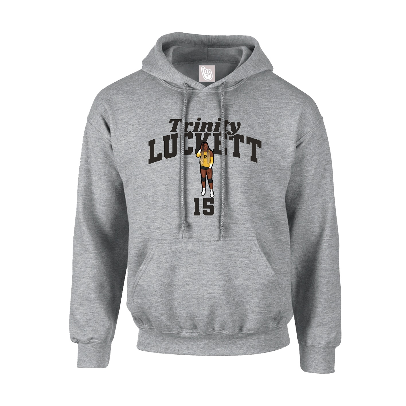 Youth Hoodie — Signature Arch in Grey