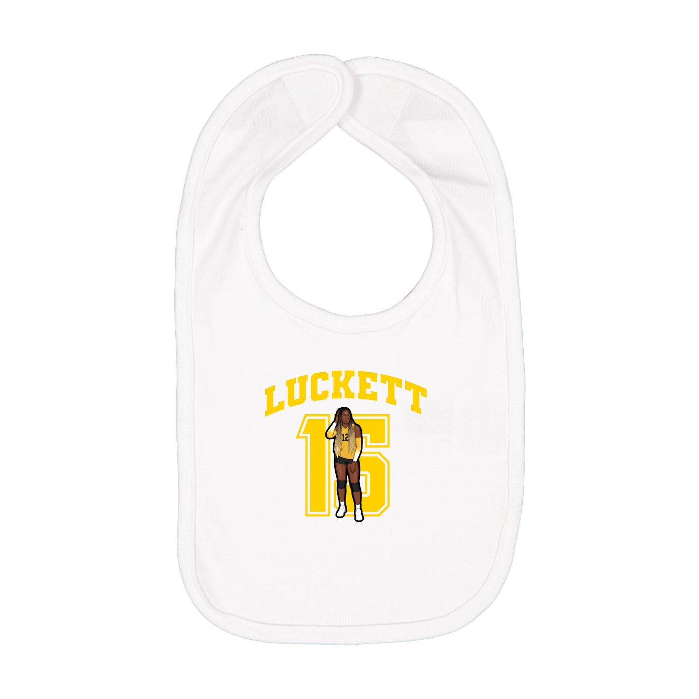 Infant Bib — Number in White