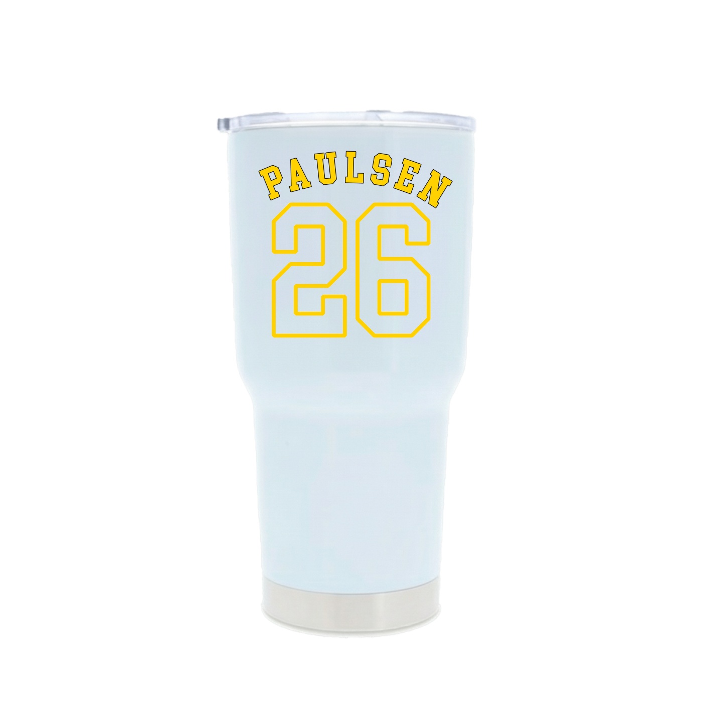 30oz Stainless Steel Tumbler — Shirsey Arch in White