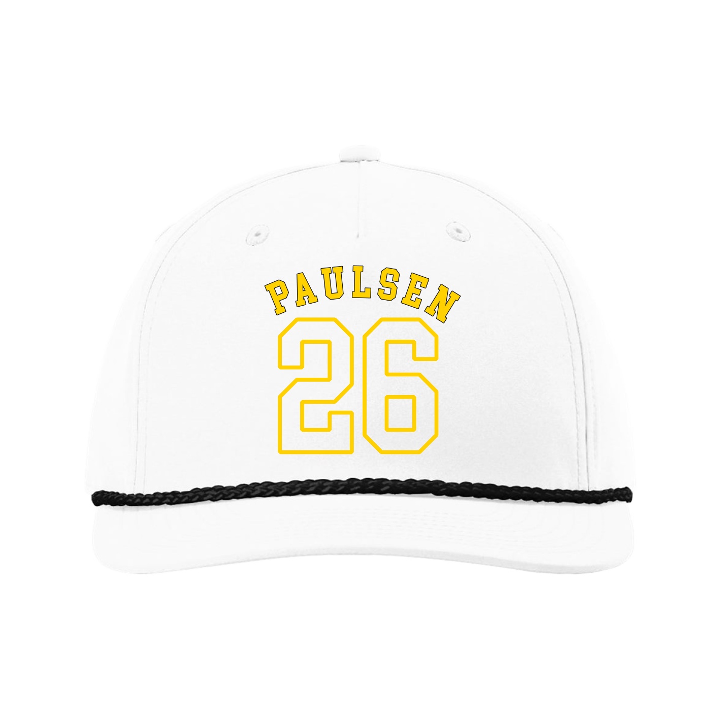Five-Panel Classic Rope Cap — Shirsey Arch in White