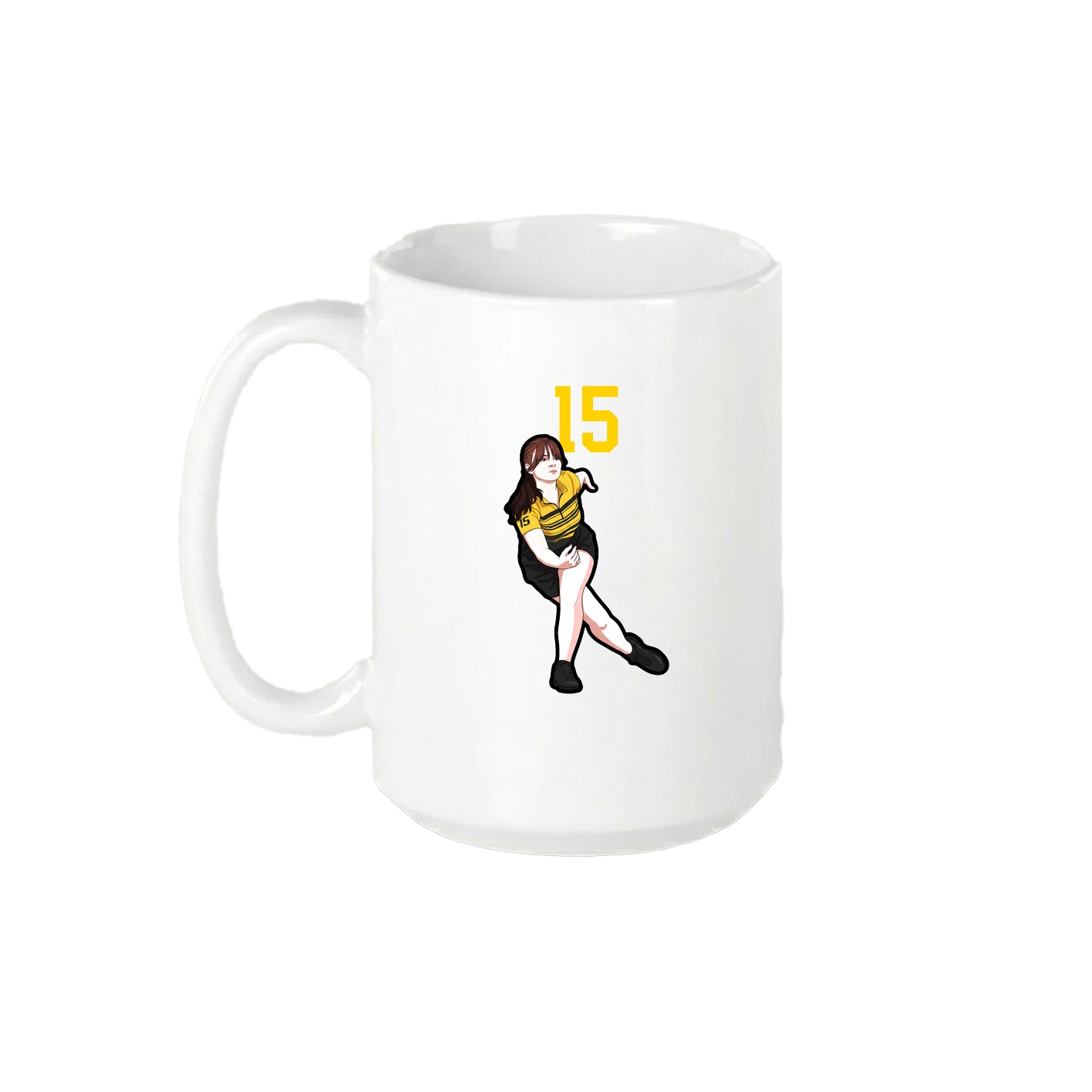 15oz Coffee Mug — Number Top in White