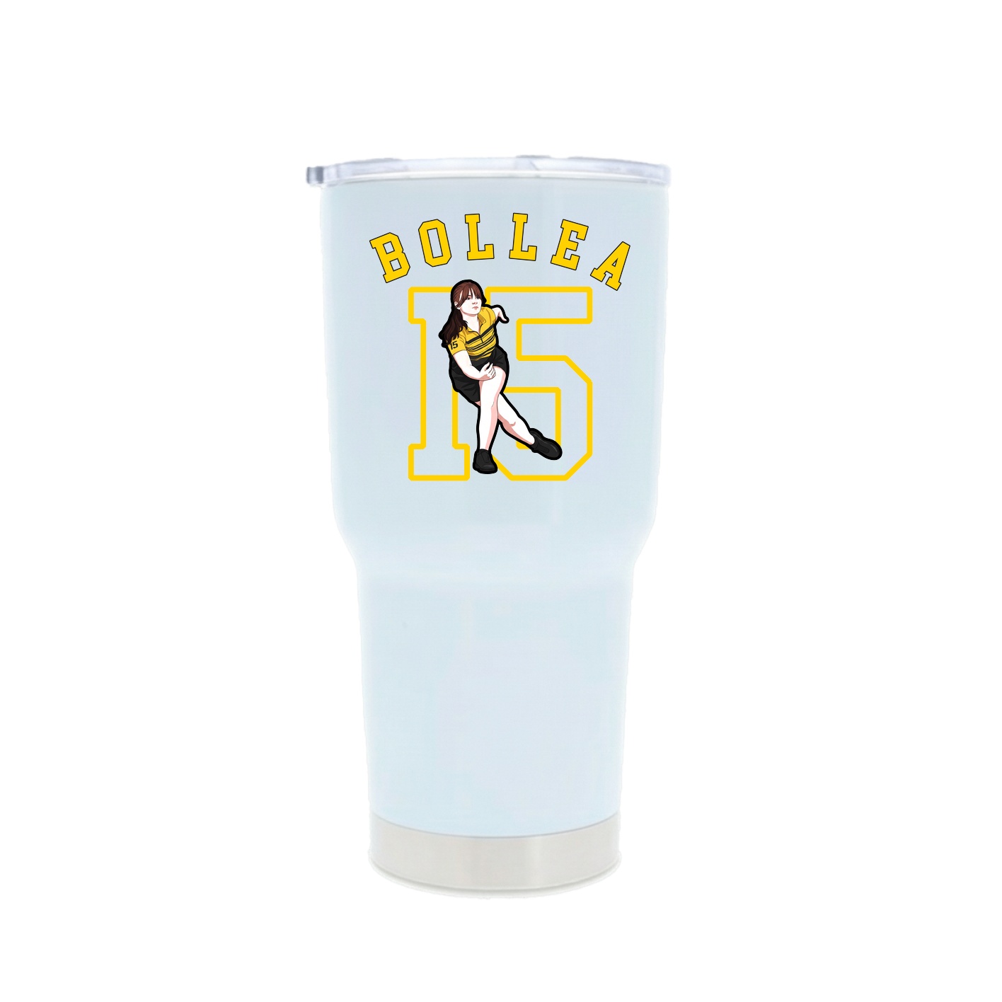 30oz Stainless Steel Tumbler — Shirsey Arch in White