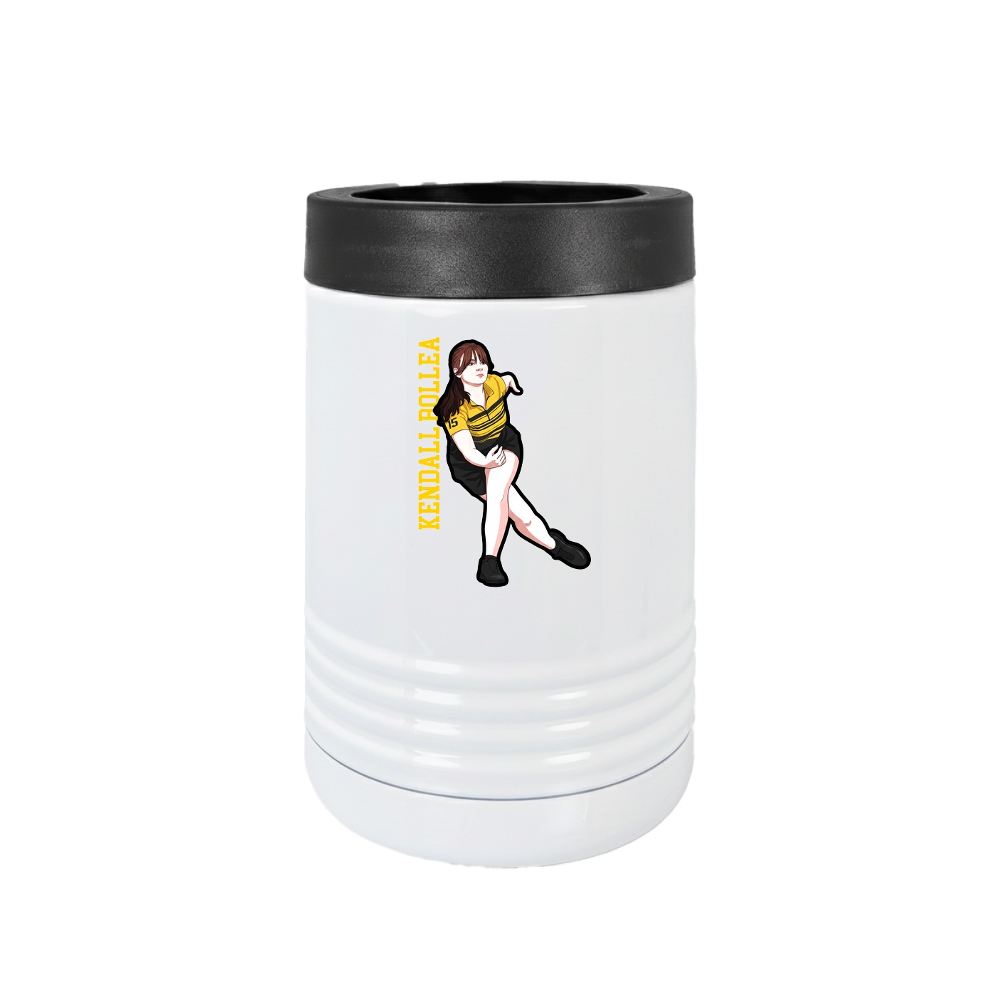 Beverage Holder — Name Vertical in White