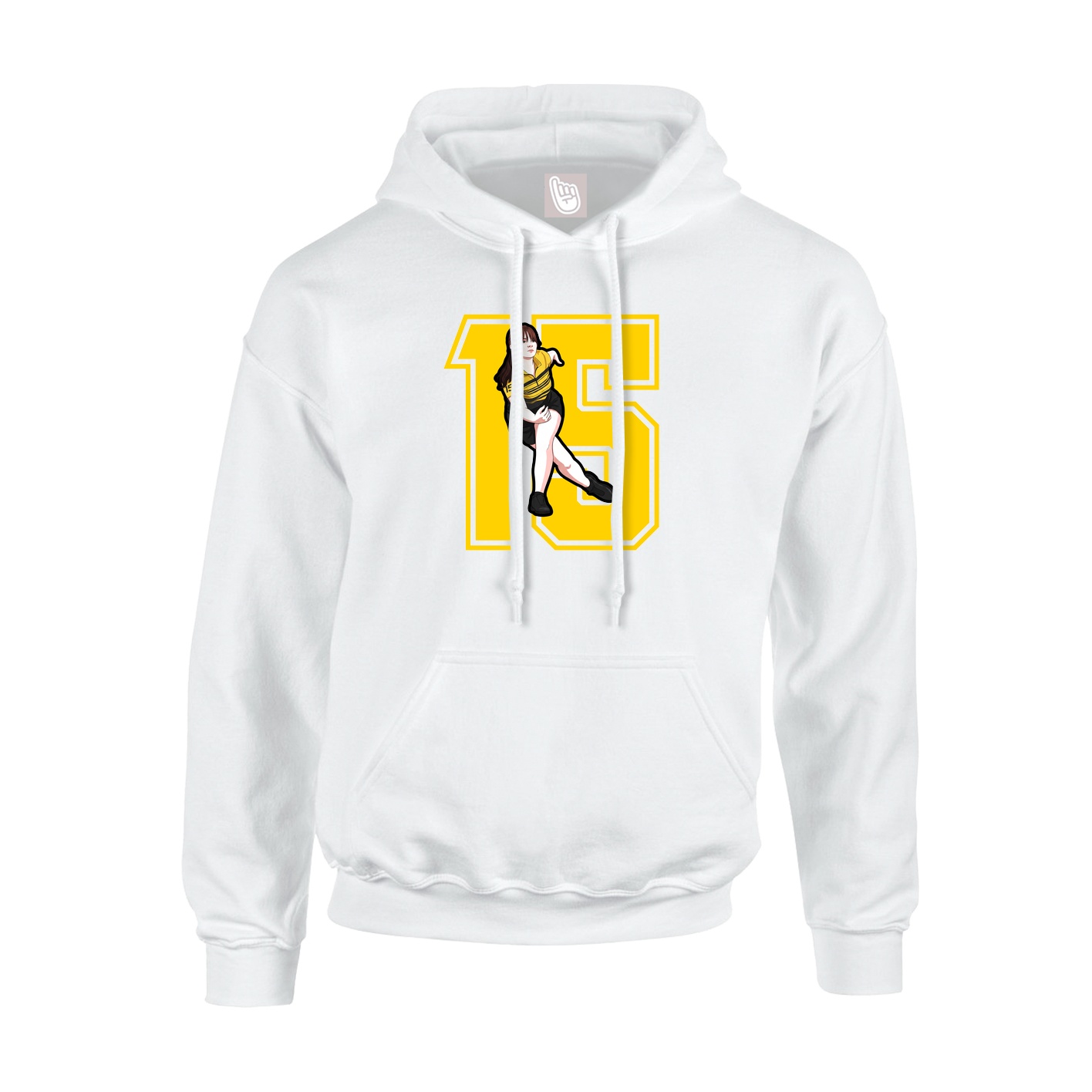 Hoodie — Number in White