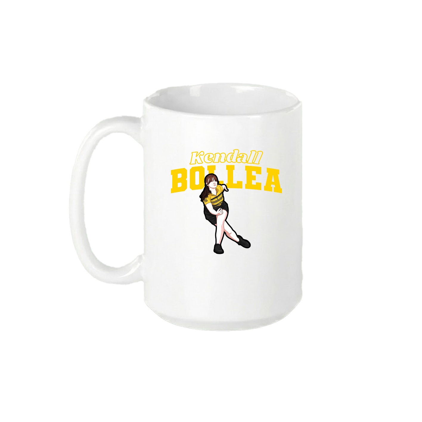 15oz Coffee Mug — Name Arch in White