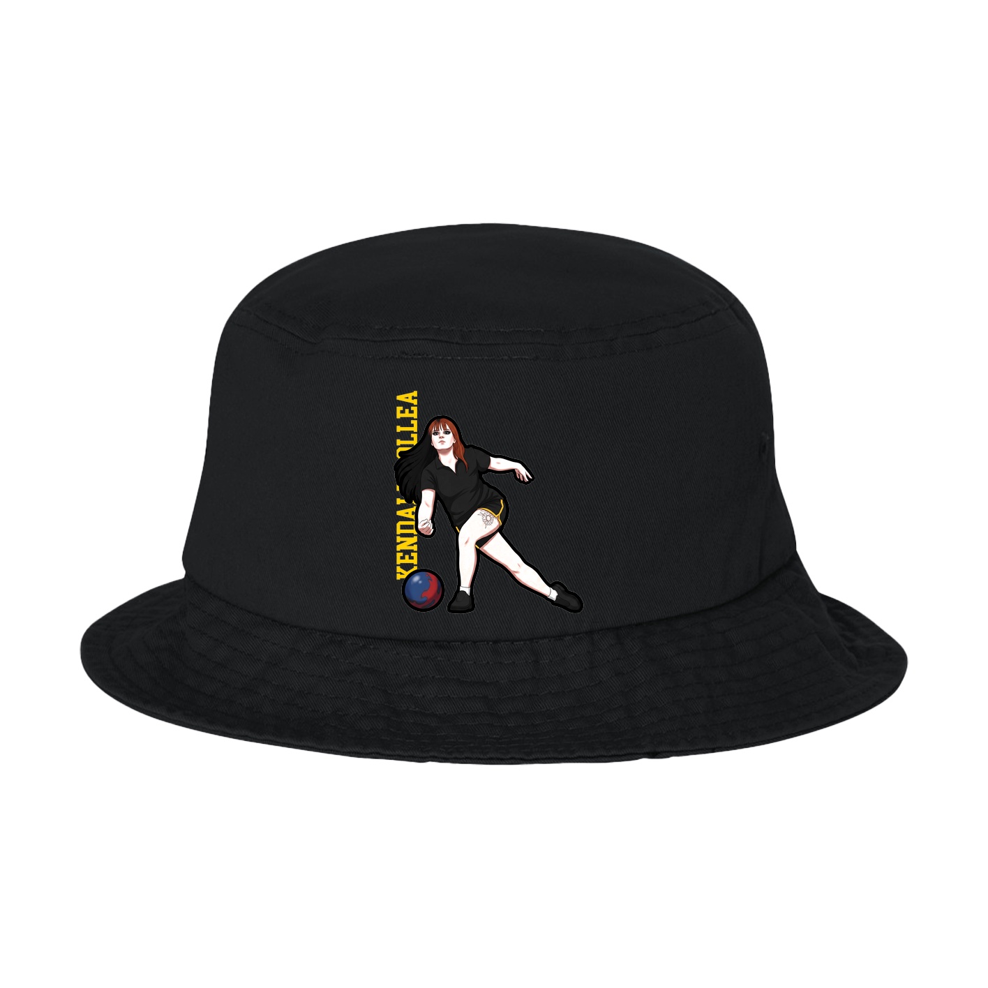Bucket Cap — Name Vertical in Black