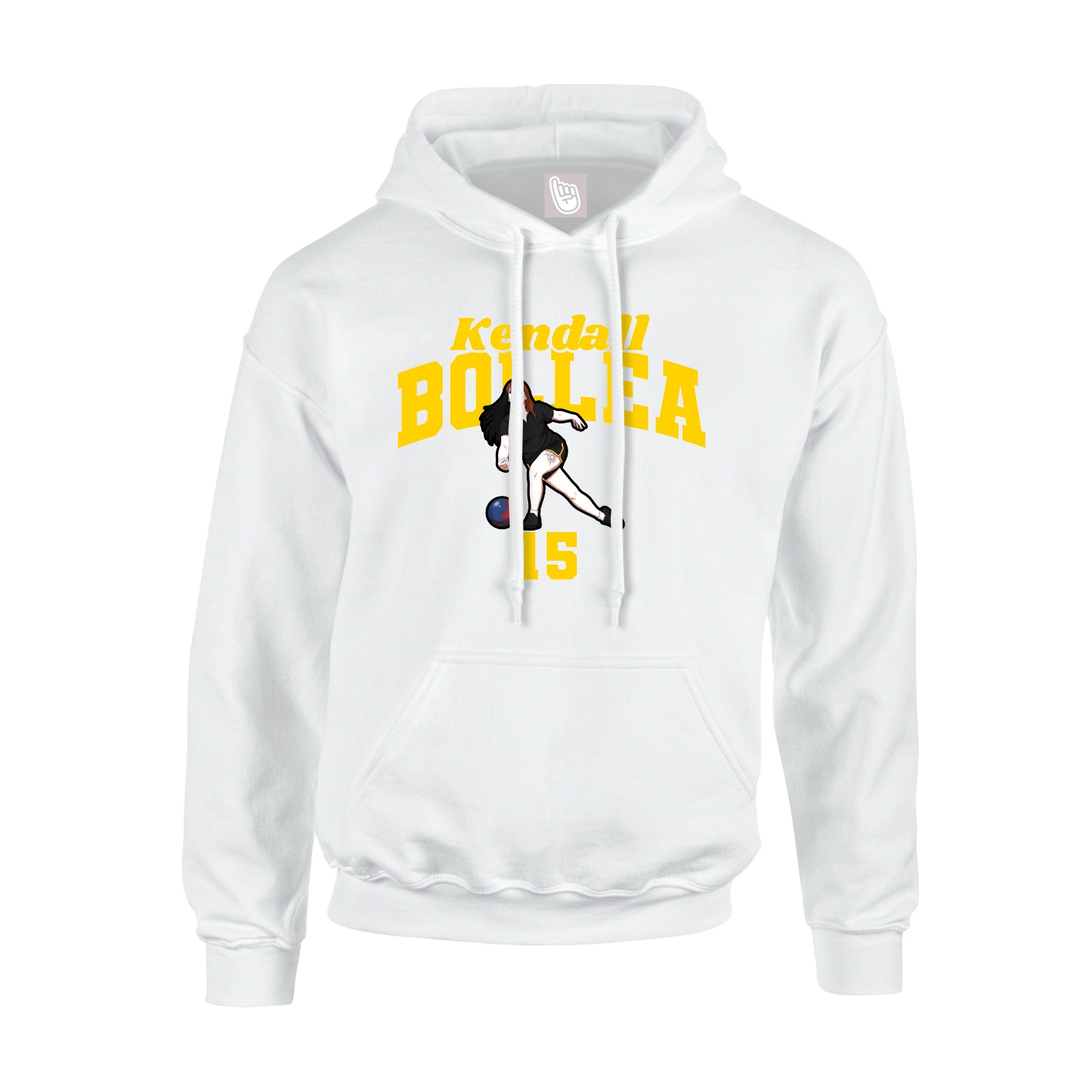 Youth Hoodie — Signature Arch in White