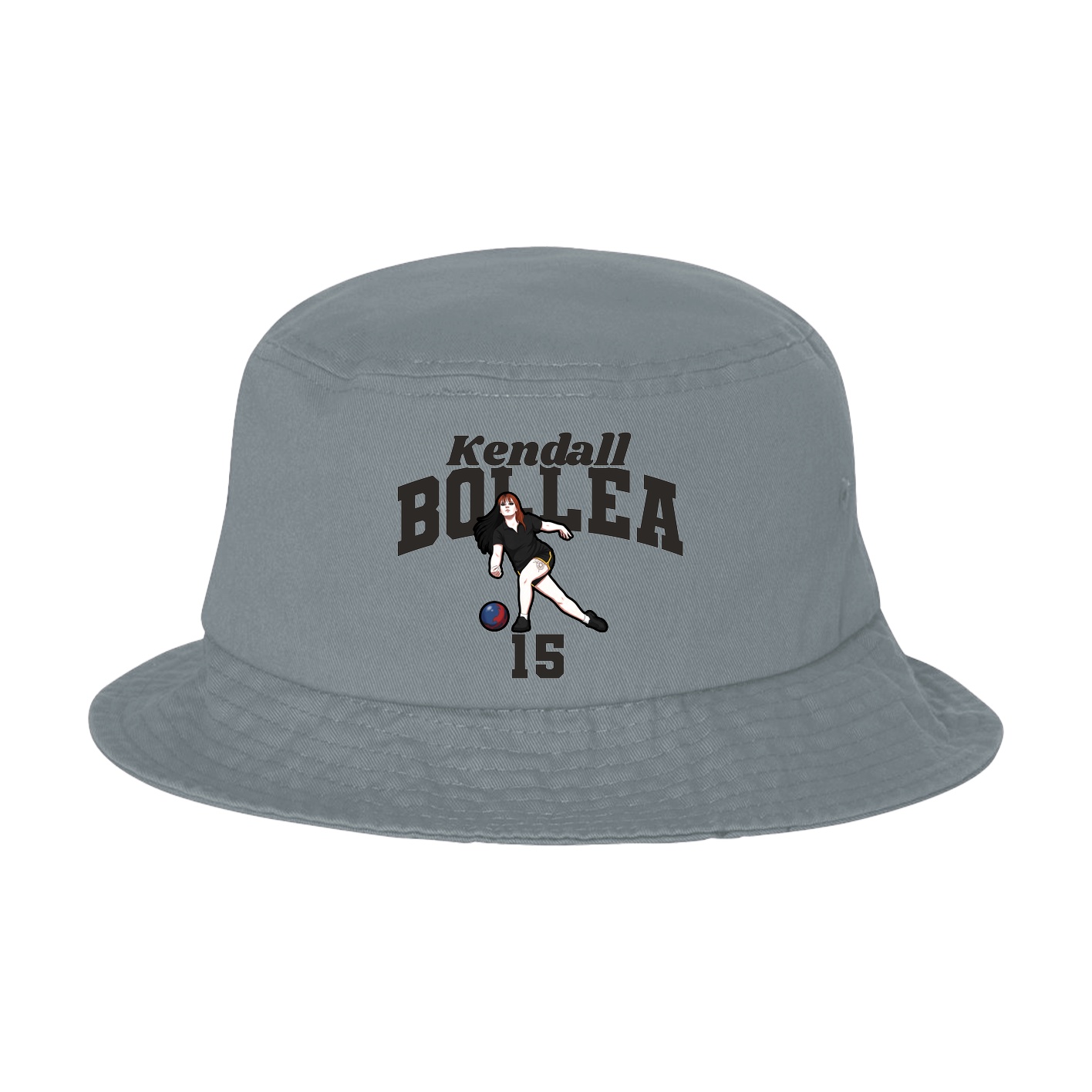 Bucket Cap — Signature Arch in Grey