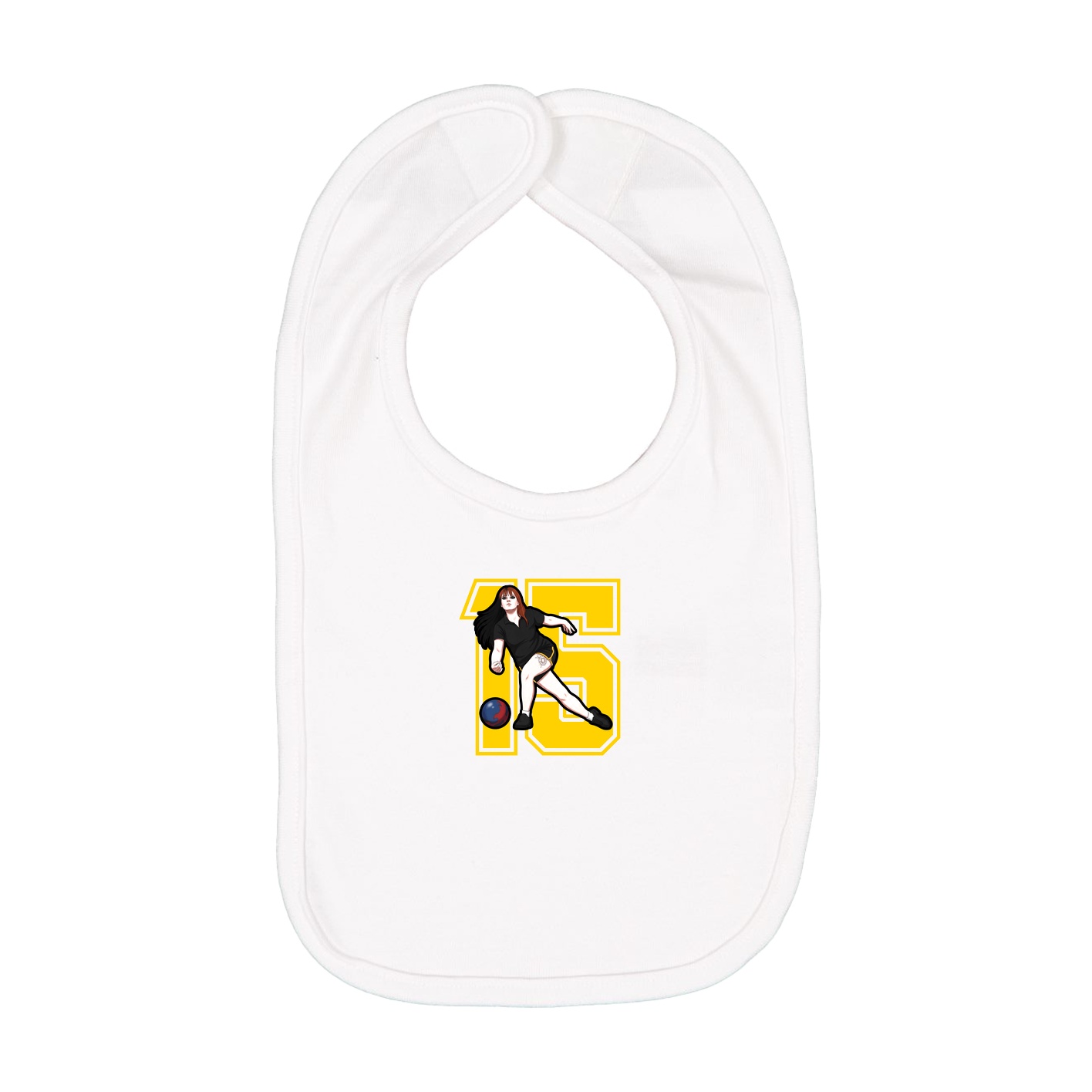 Infant Bib — Number in White