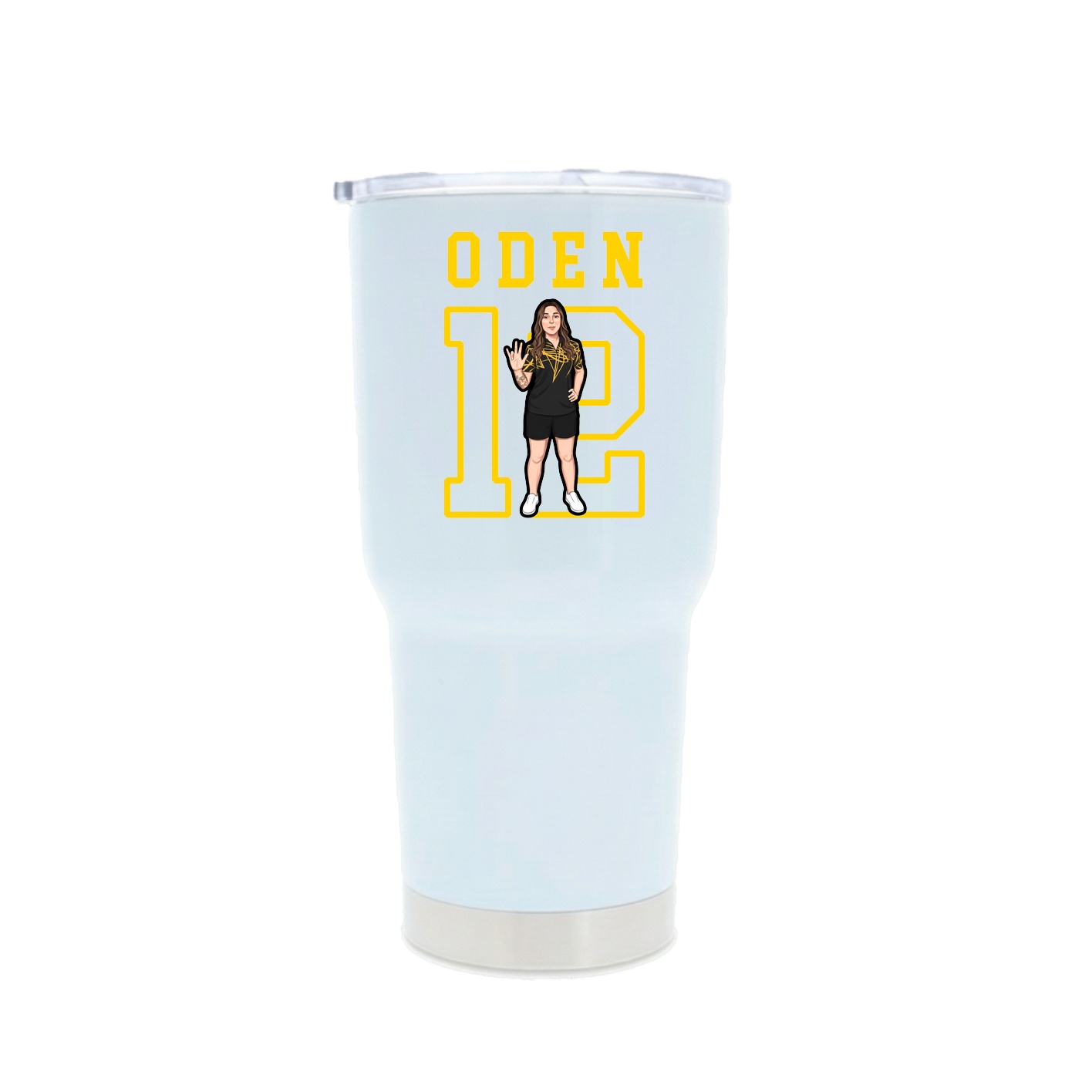 30oz Stainless Steel Tumbler — Shirsey in White