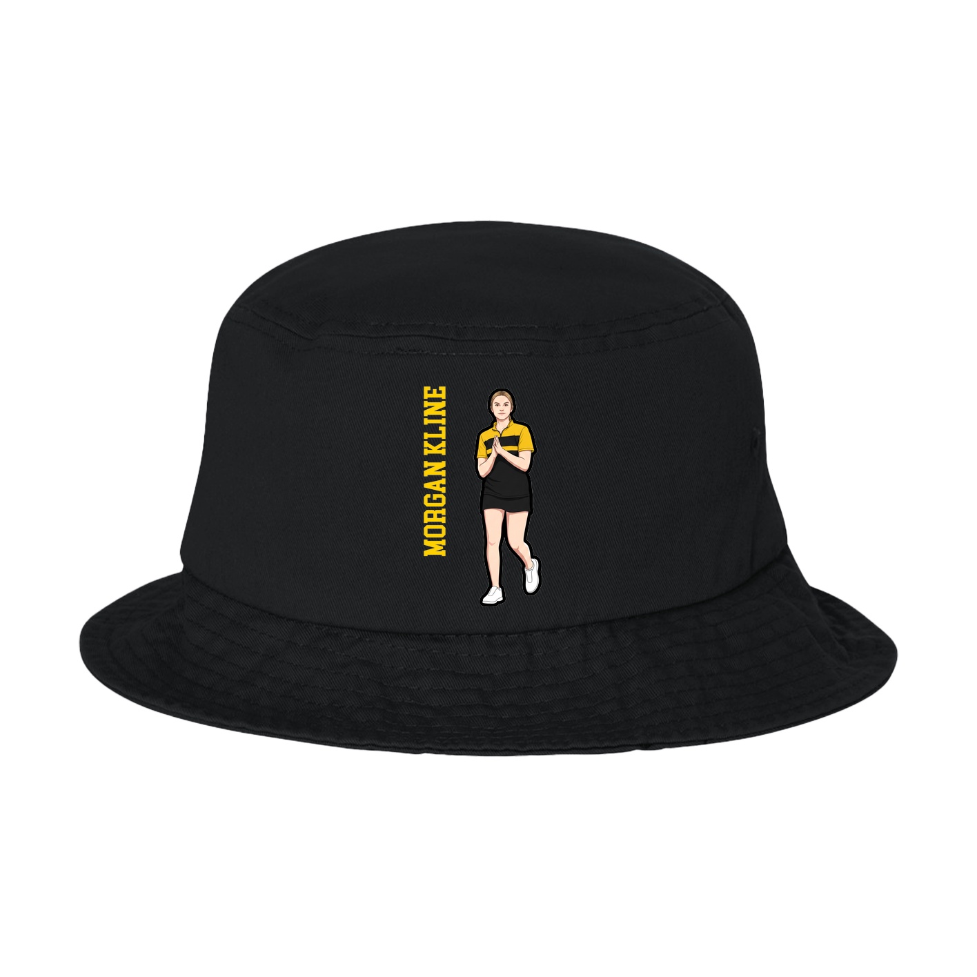 Bucket Cap — Name Vertical in Black