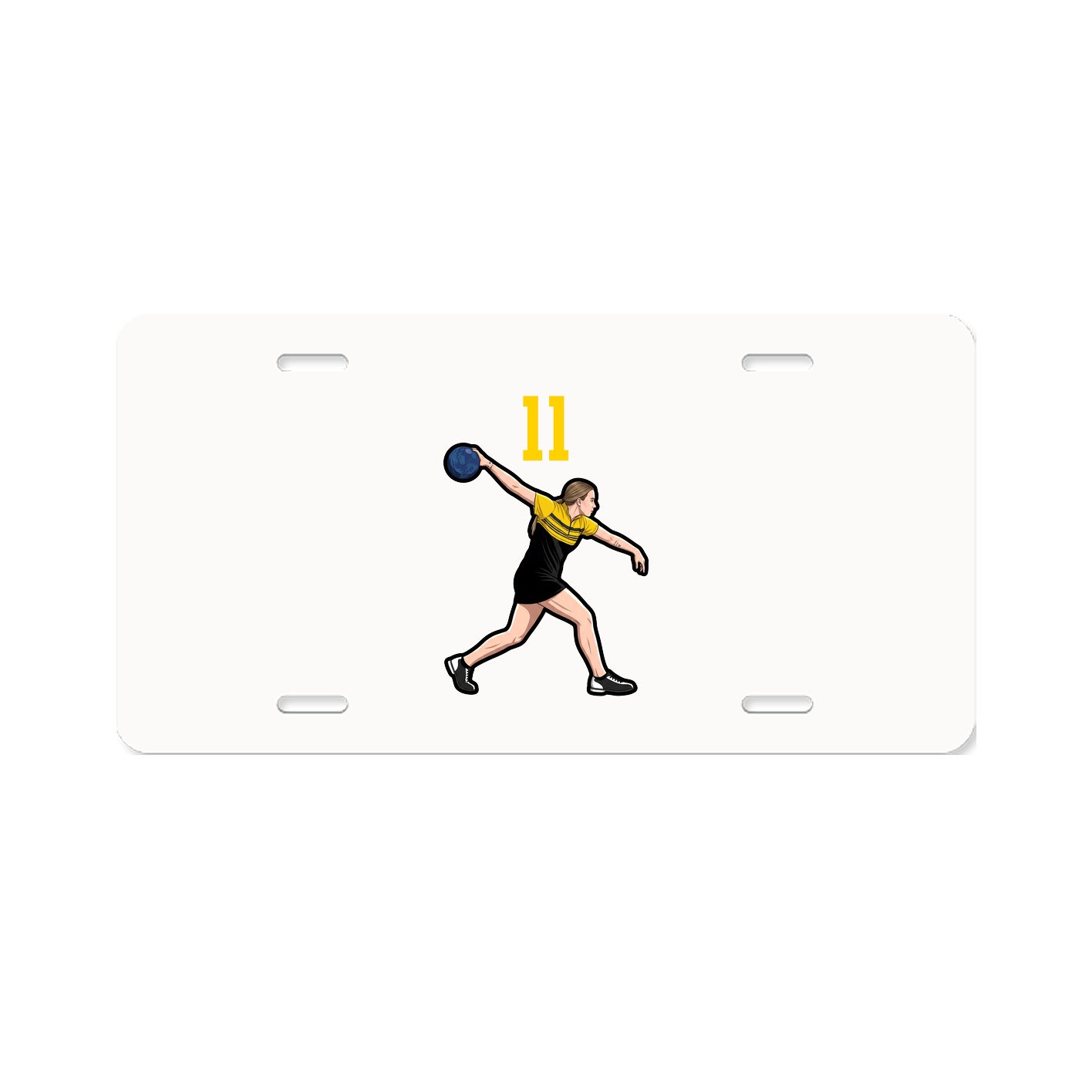 License Plate — Number Top in Classic